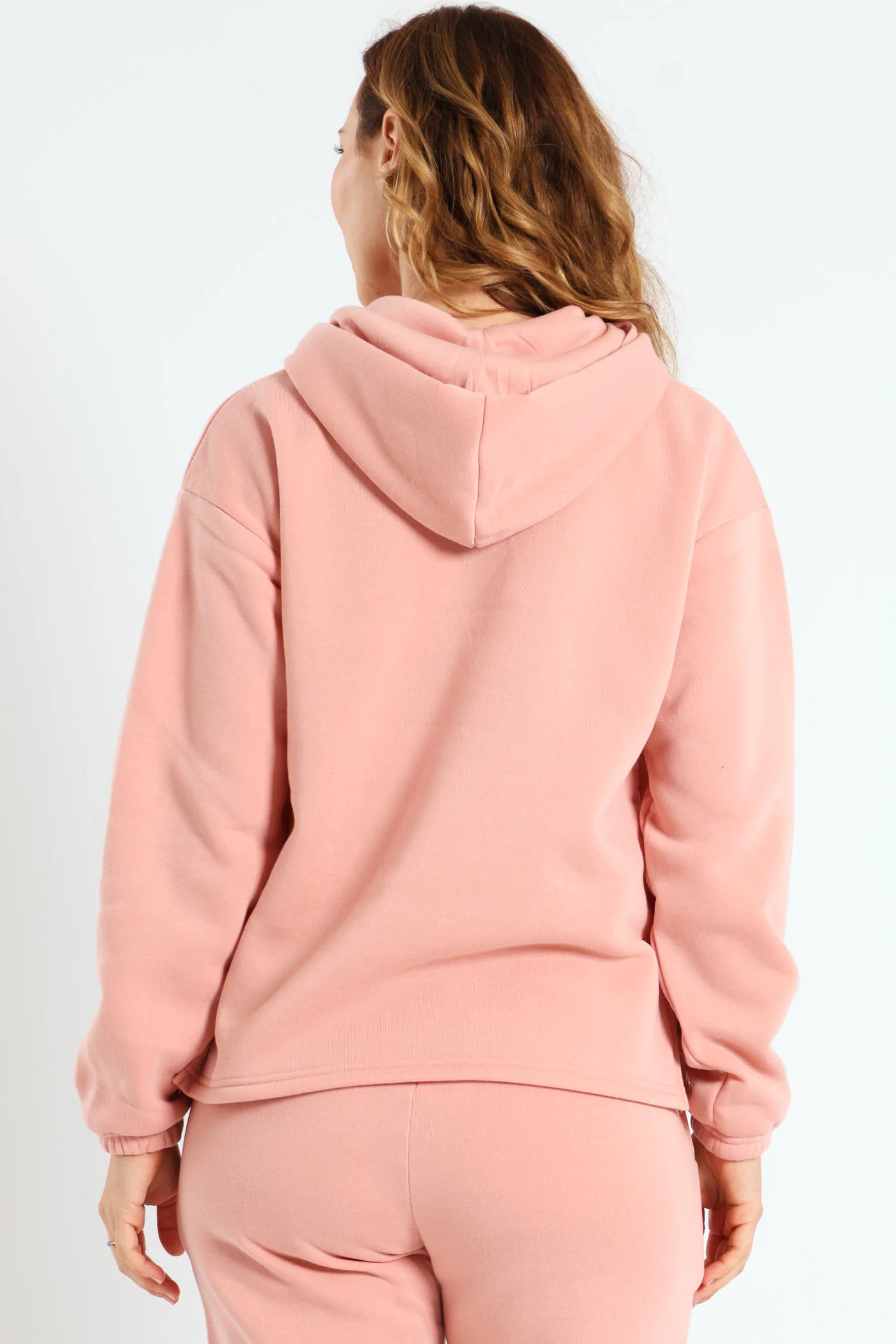 Embroidered Hoody Pullover - Blush - Image 5