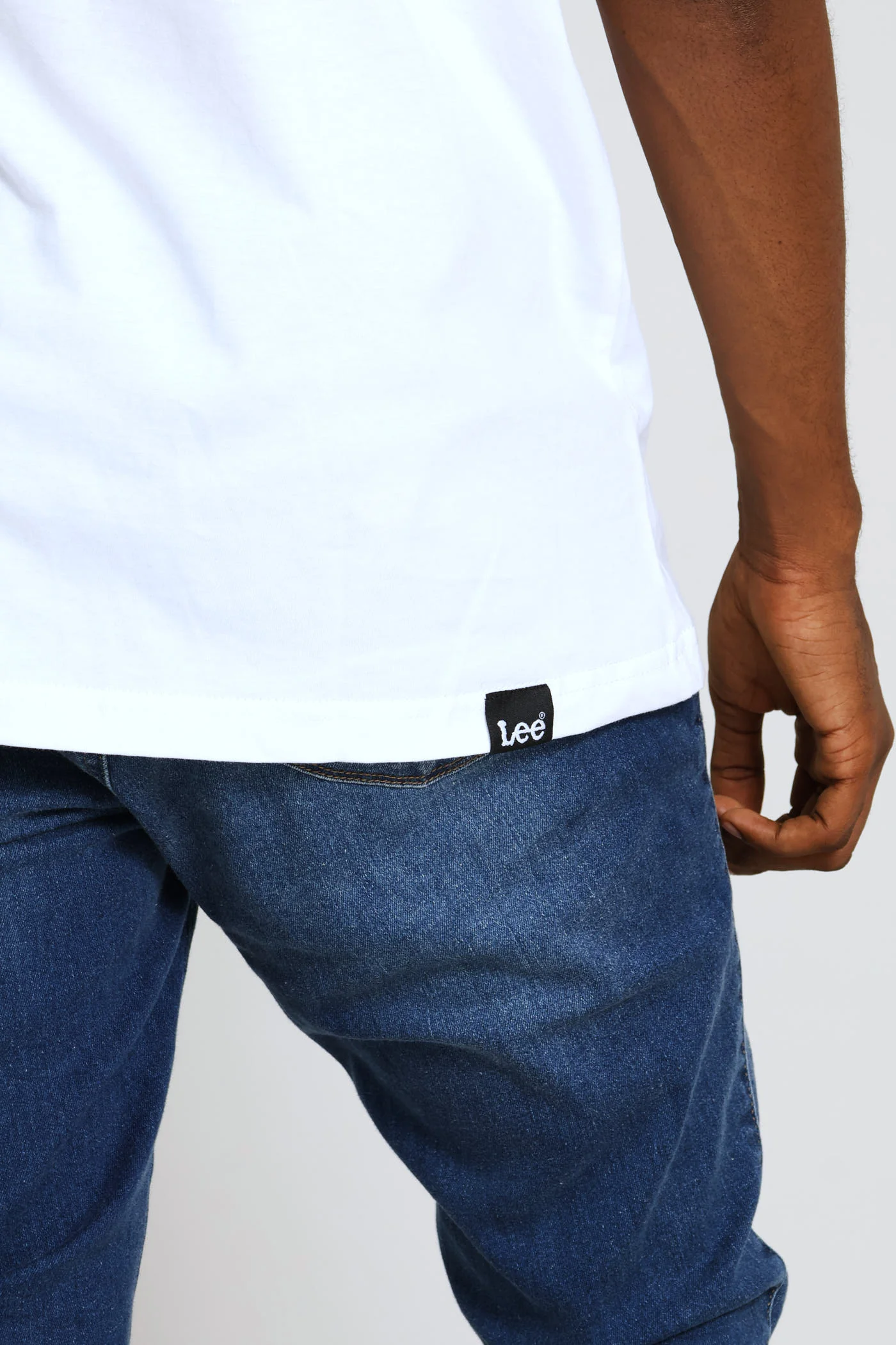 Embroidered Pocket Tee - White - Image 5