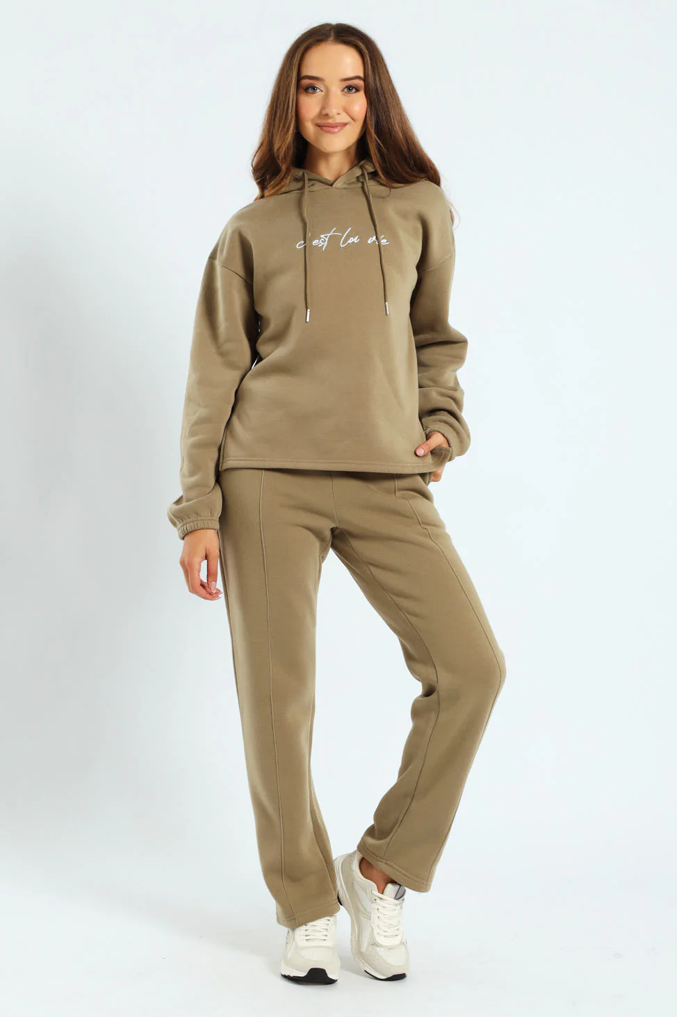 Embroidered Pullover Hoody - Meadow Green - Image 2