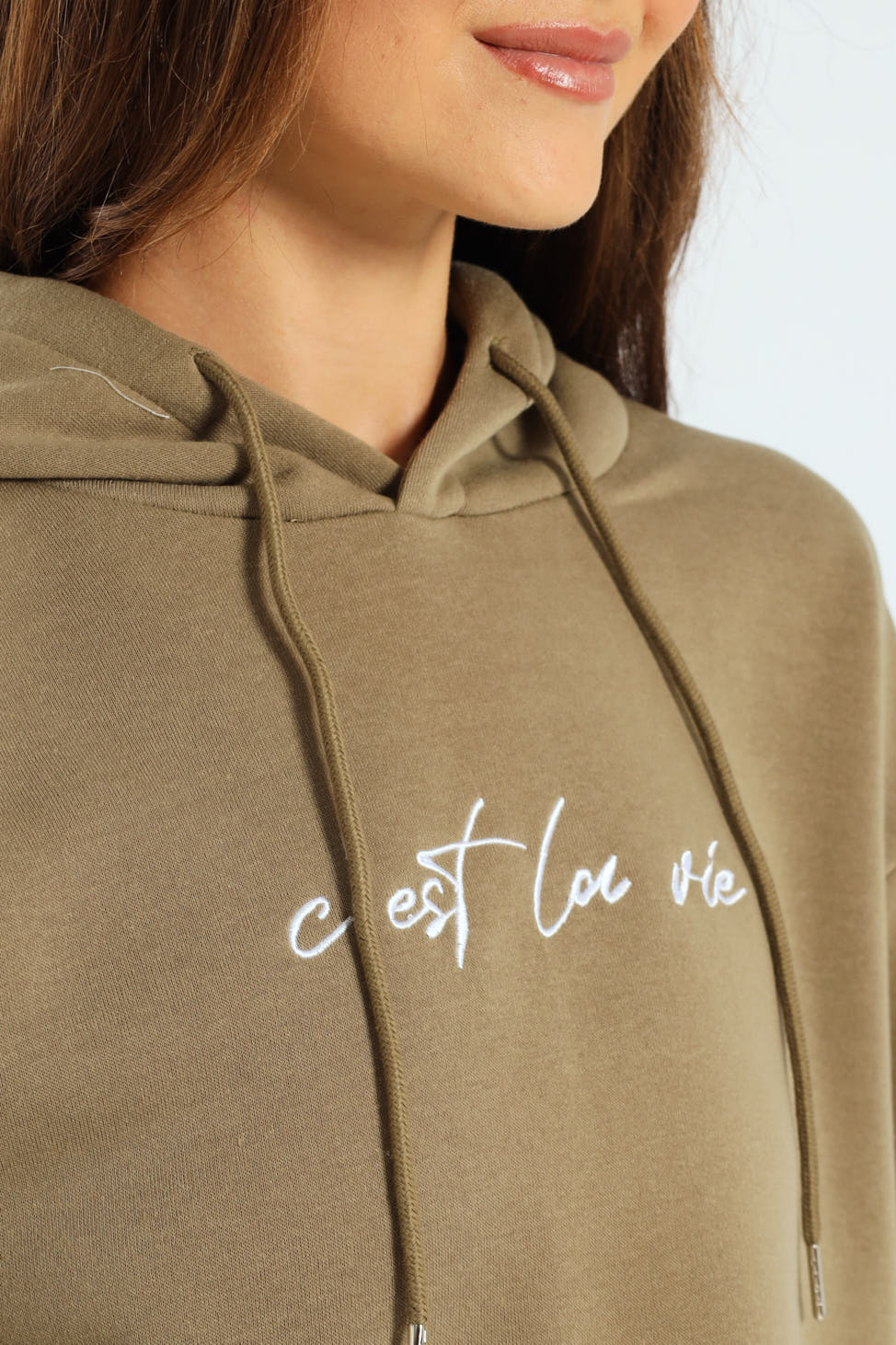Embroidered Pullover Hoody - Meadow Green - Image 5