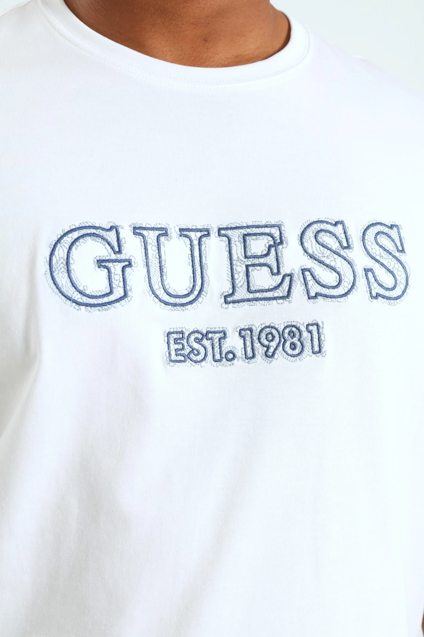Embroidered Short Sleeve Tee - White - Image 2