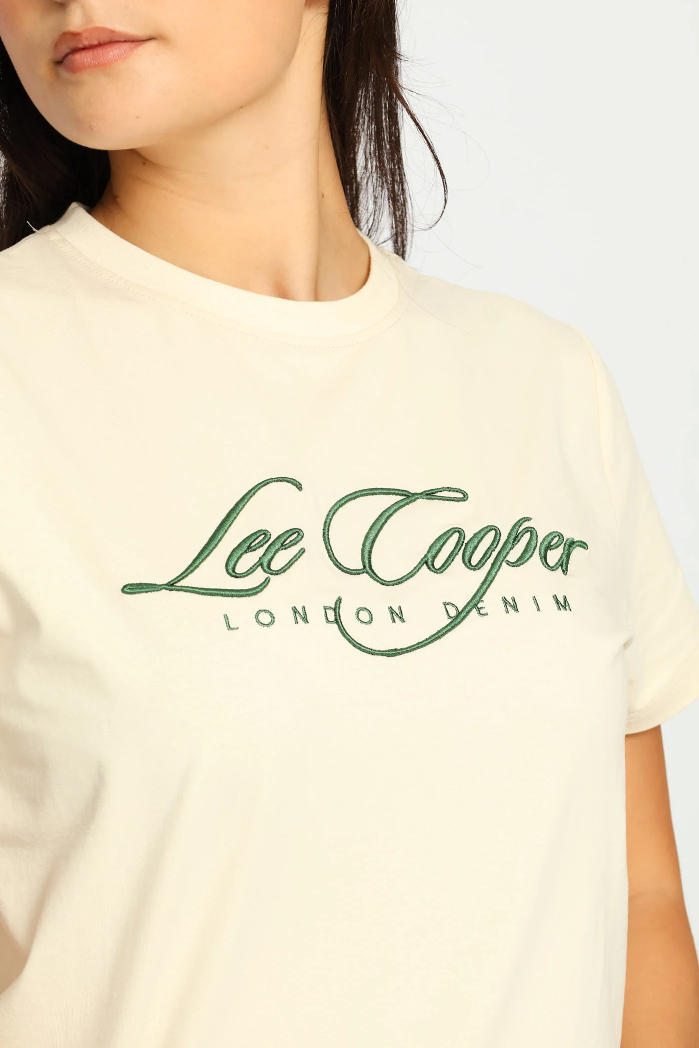 Embroidered Tee - Cream - Image 2