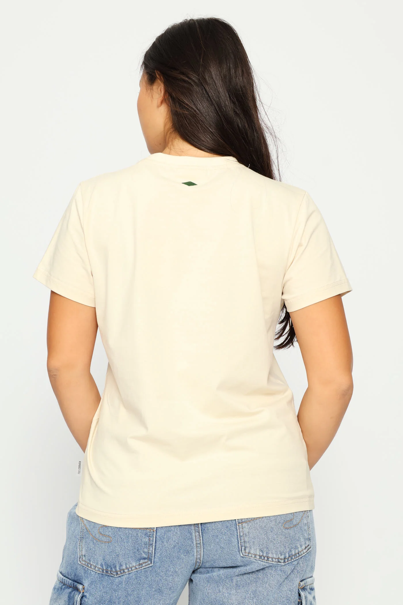 Embroidered Tee - Cream - Image 4
