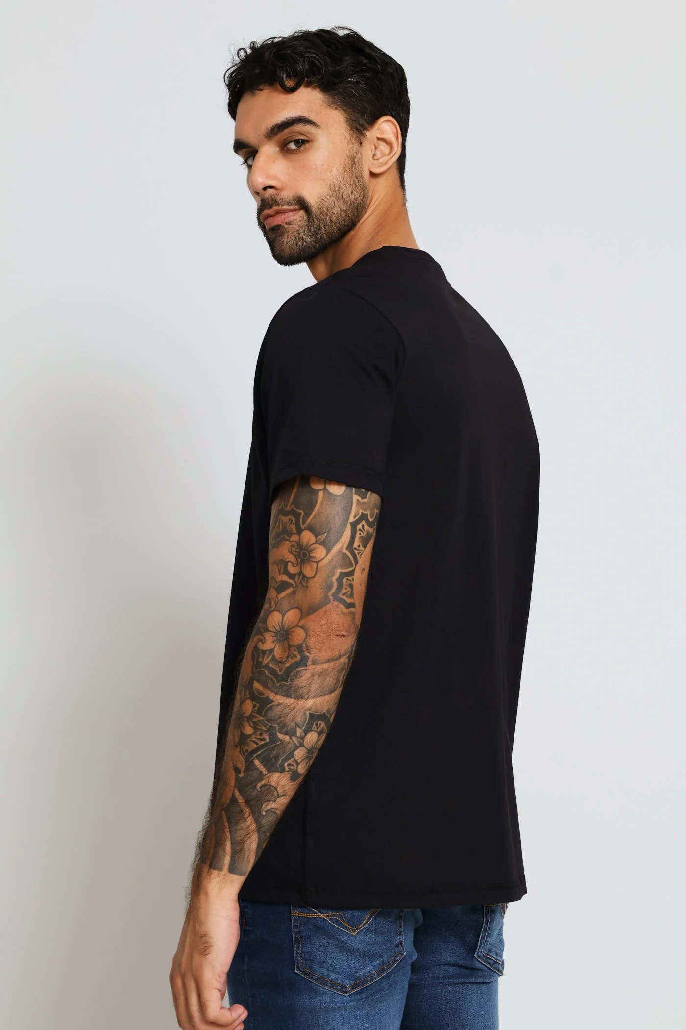 Embroidery Logo Tee - Black - Image 3
