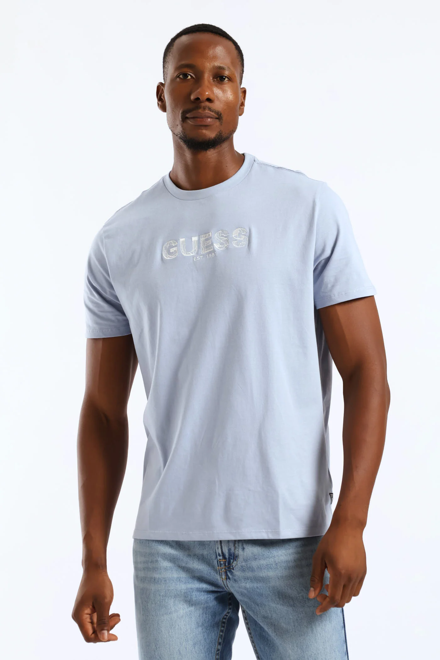 Embroidery Logo Tee - Blue - Image 2