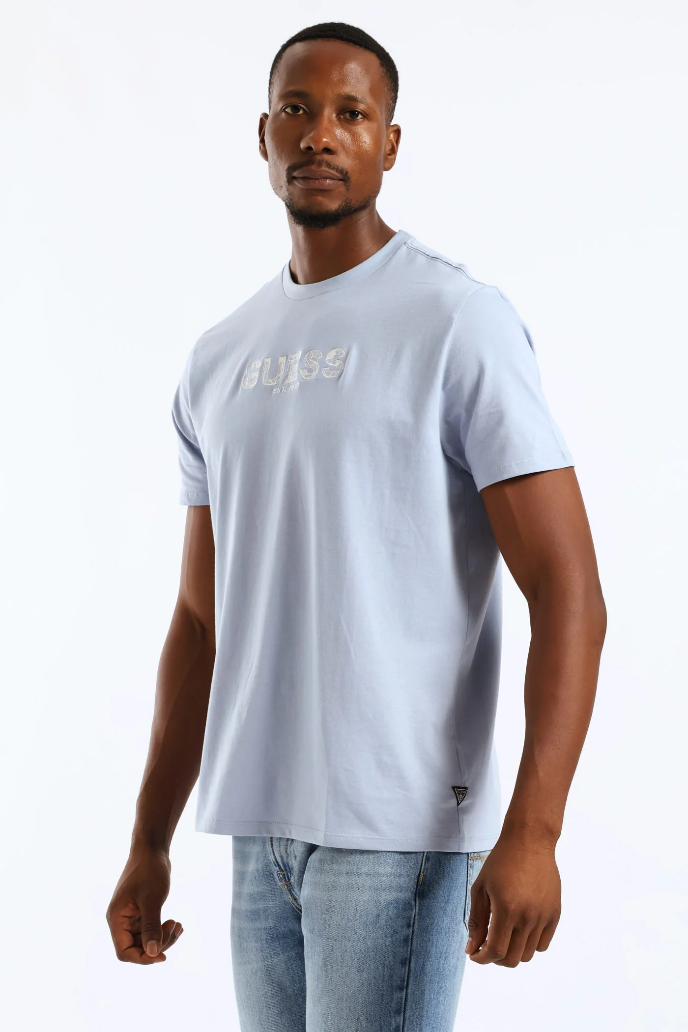 Embroidery Logo Tee - Blue - Image 3