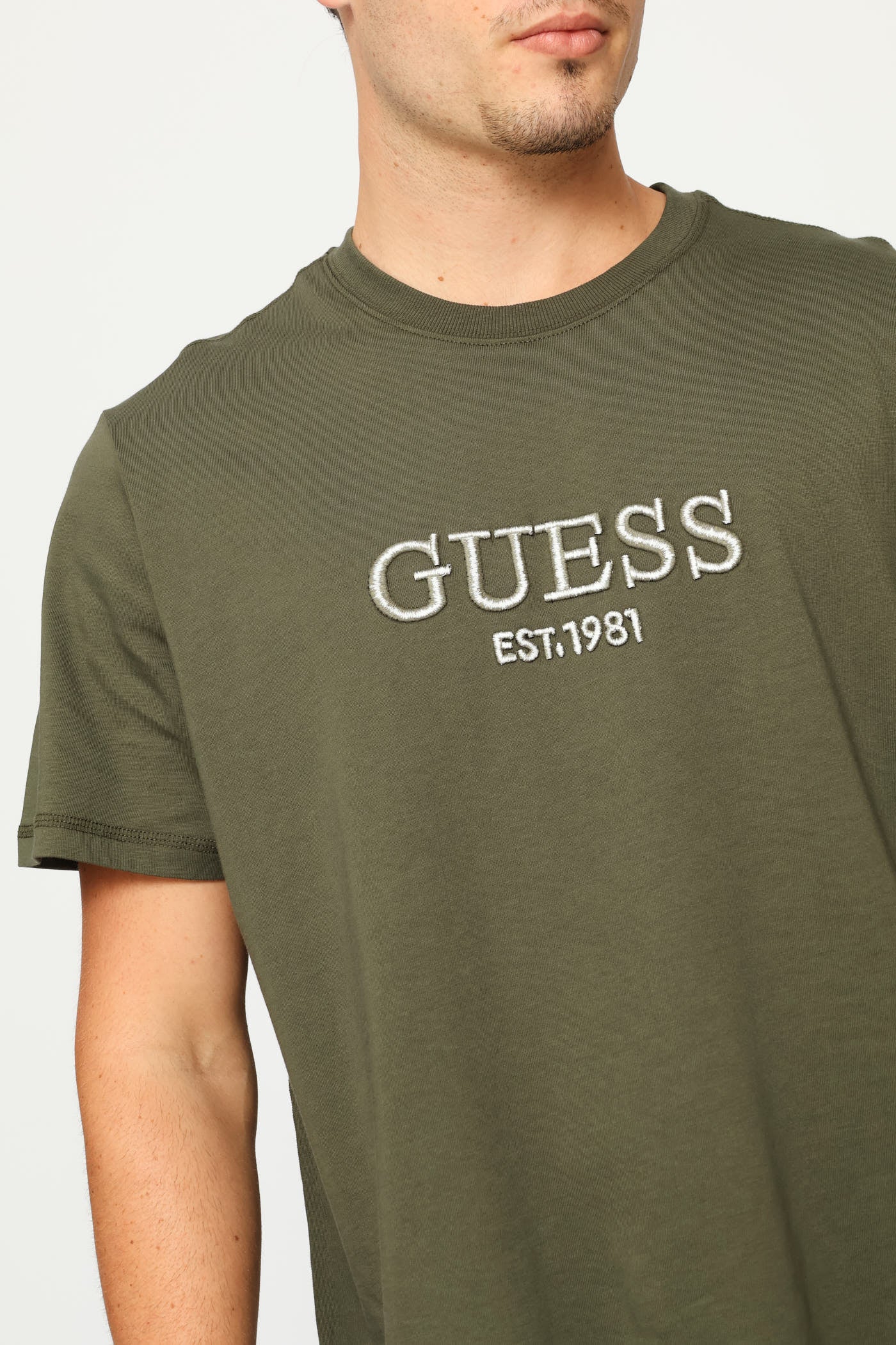 Embroidery Logo Tee - Olive - Image 2