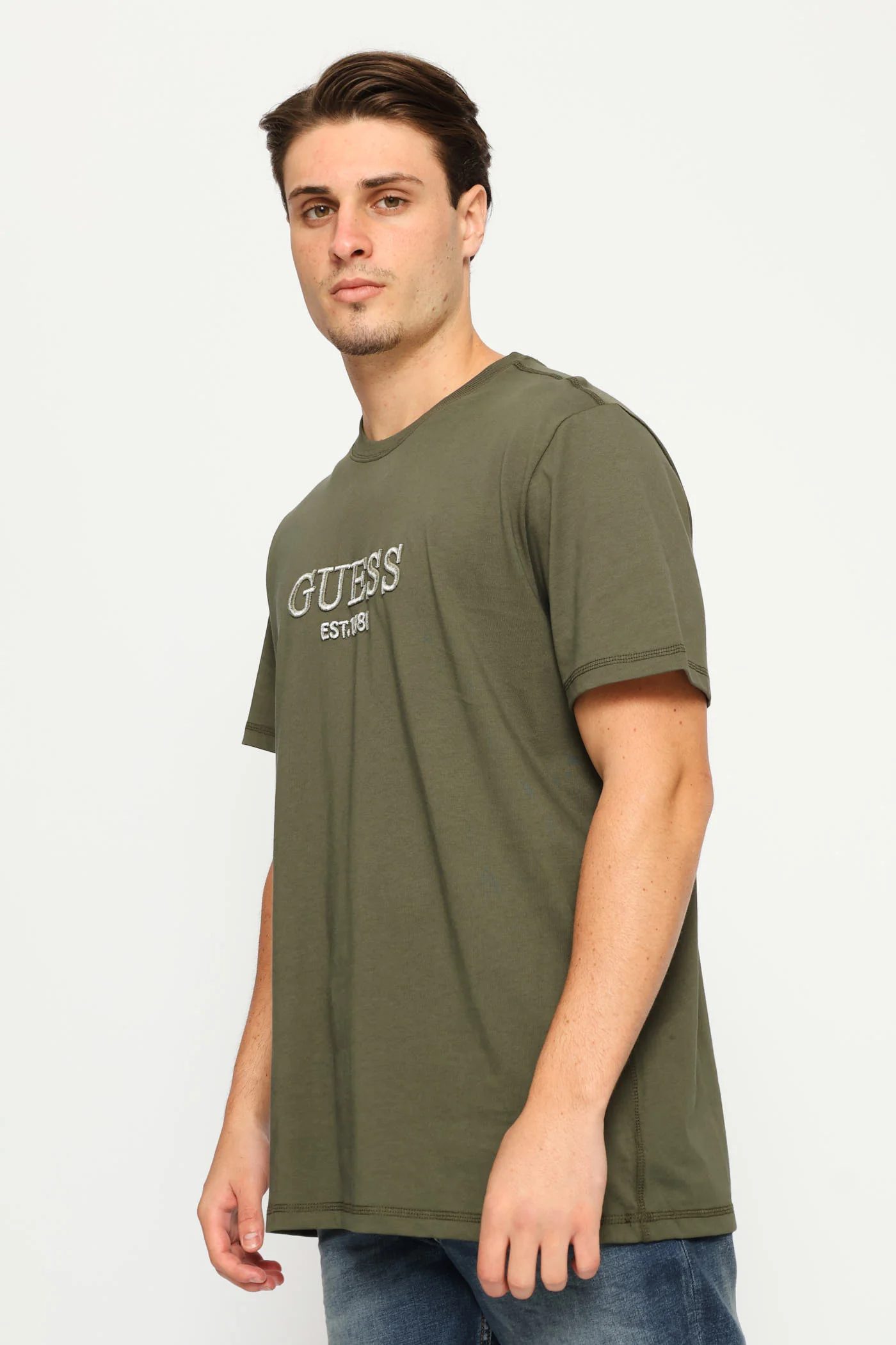 Embroidery Logo Tee - Olive - Image 3
