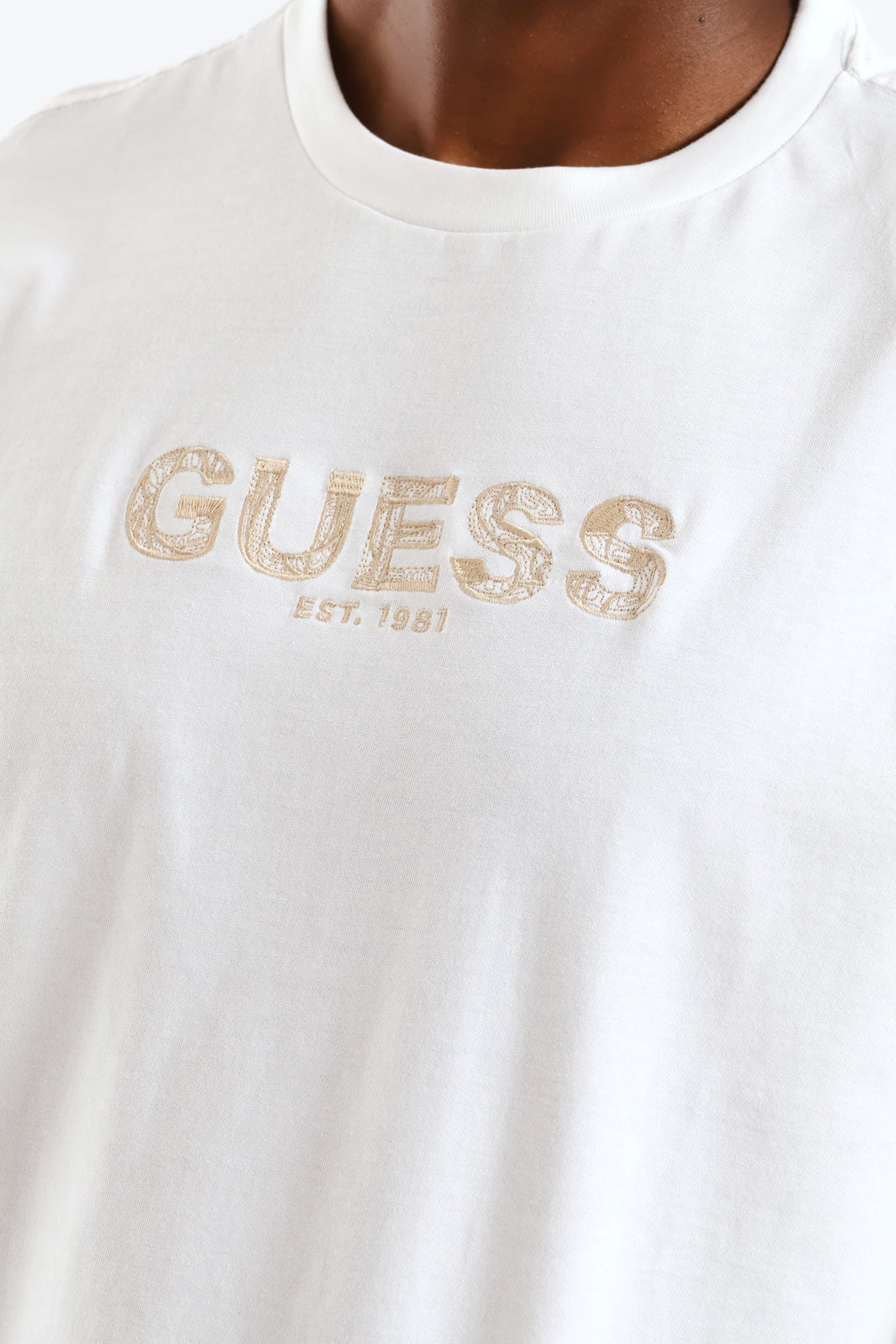 Embroidery Logo Tee - White - Image 2