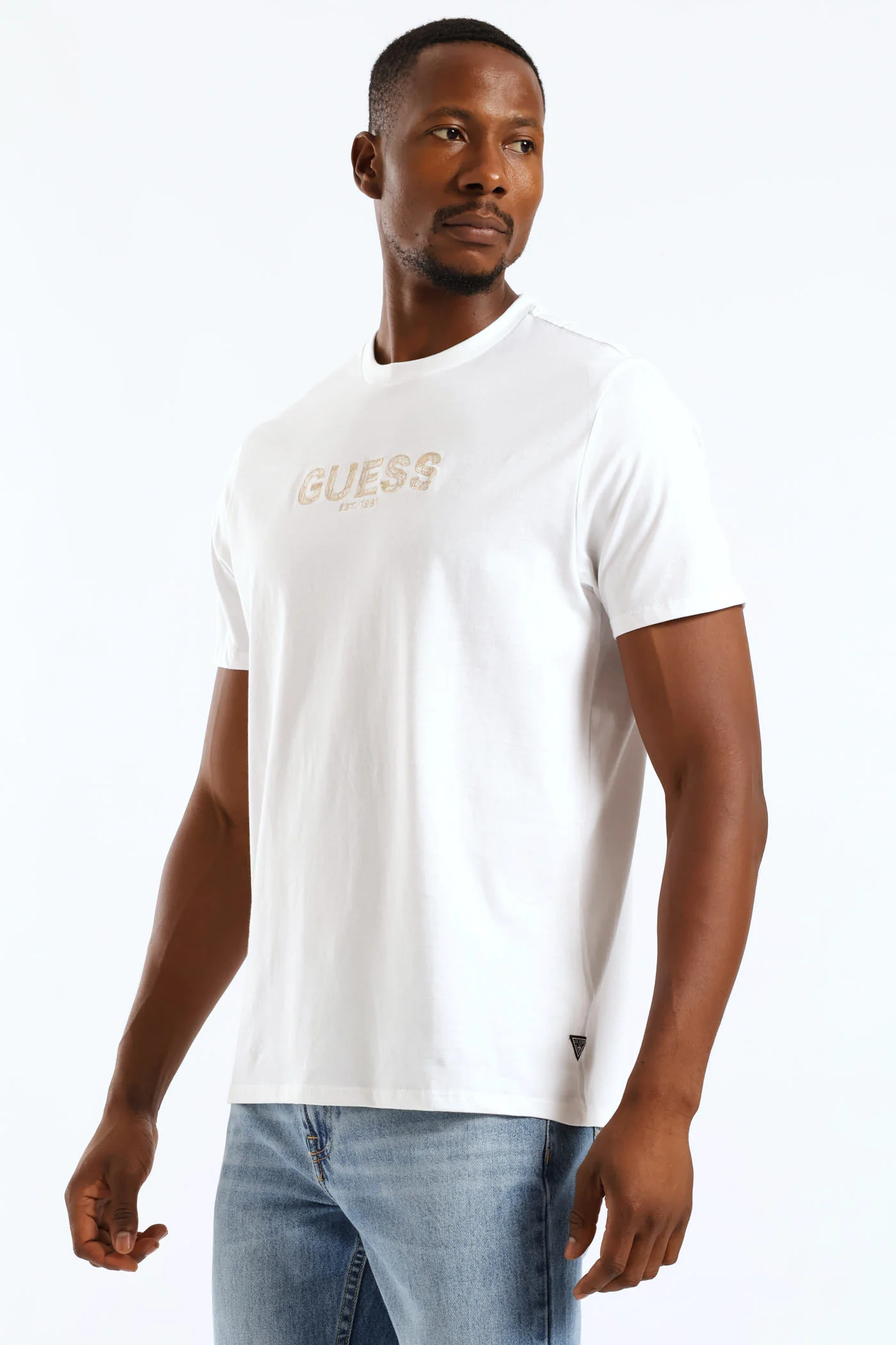 Embroidery Logo Tee - White - Image 3