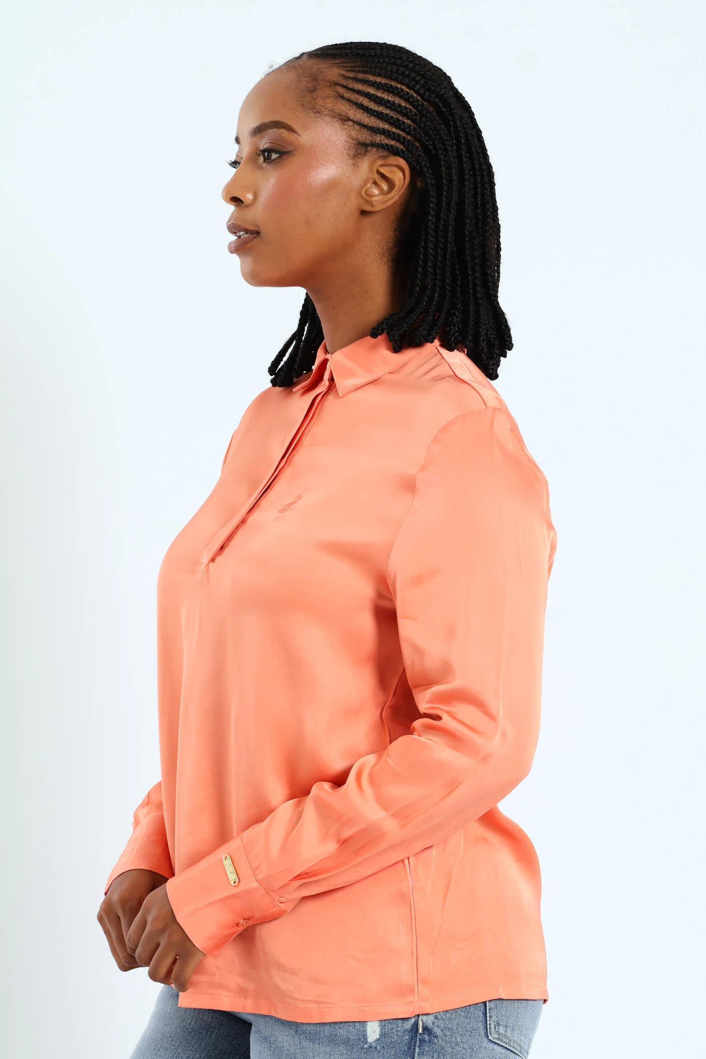 Emily Long Sleeve Blouse - Peach - Image 3