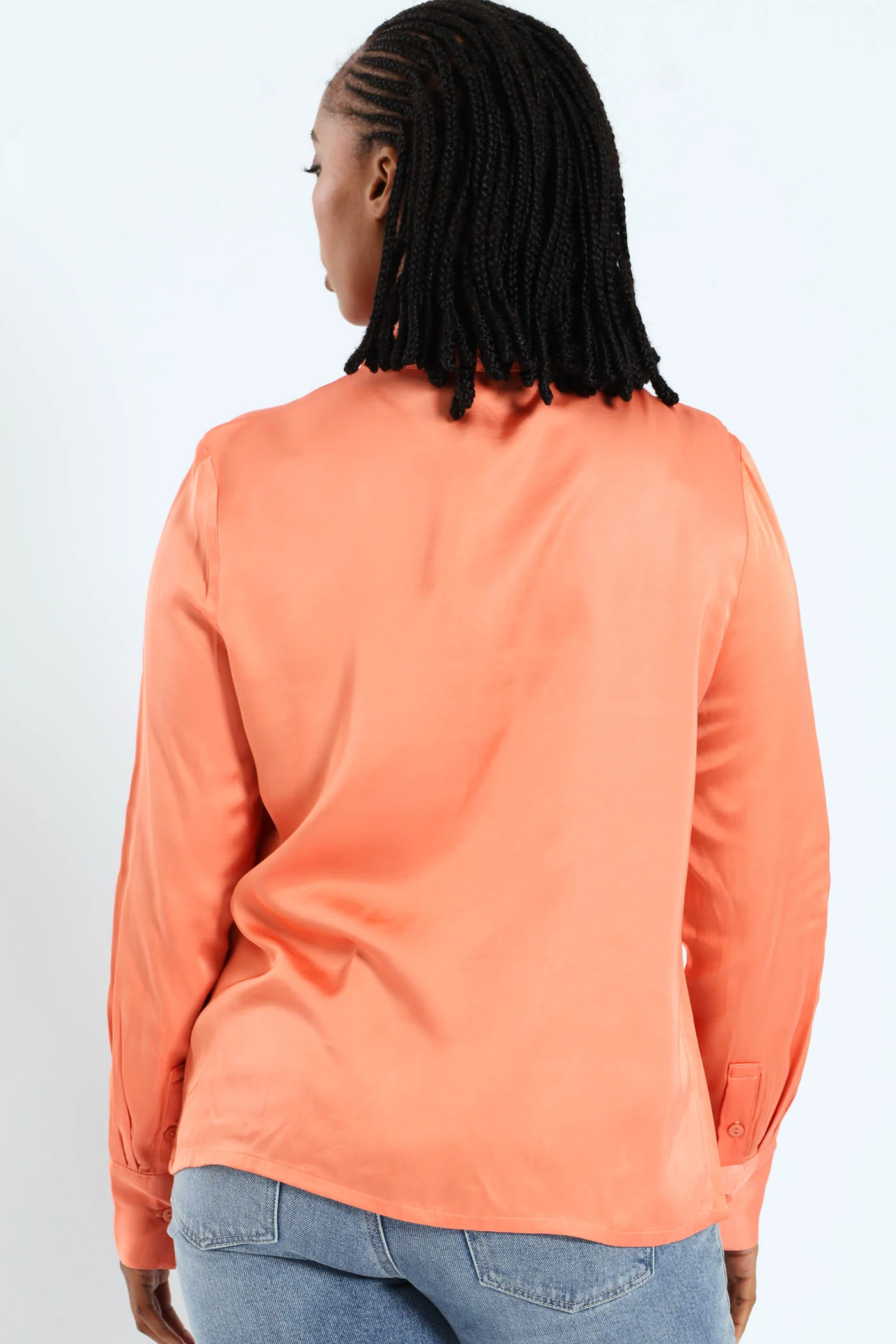 Emily Long Sleeve Blouse - Peach - Image 4