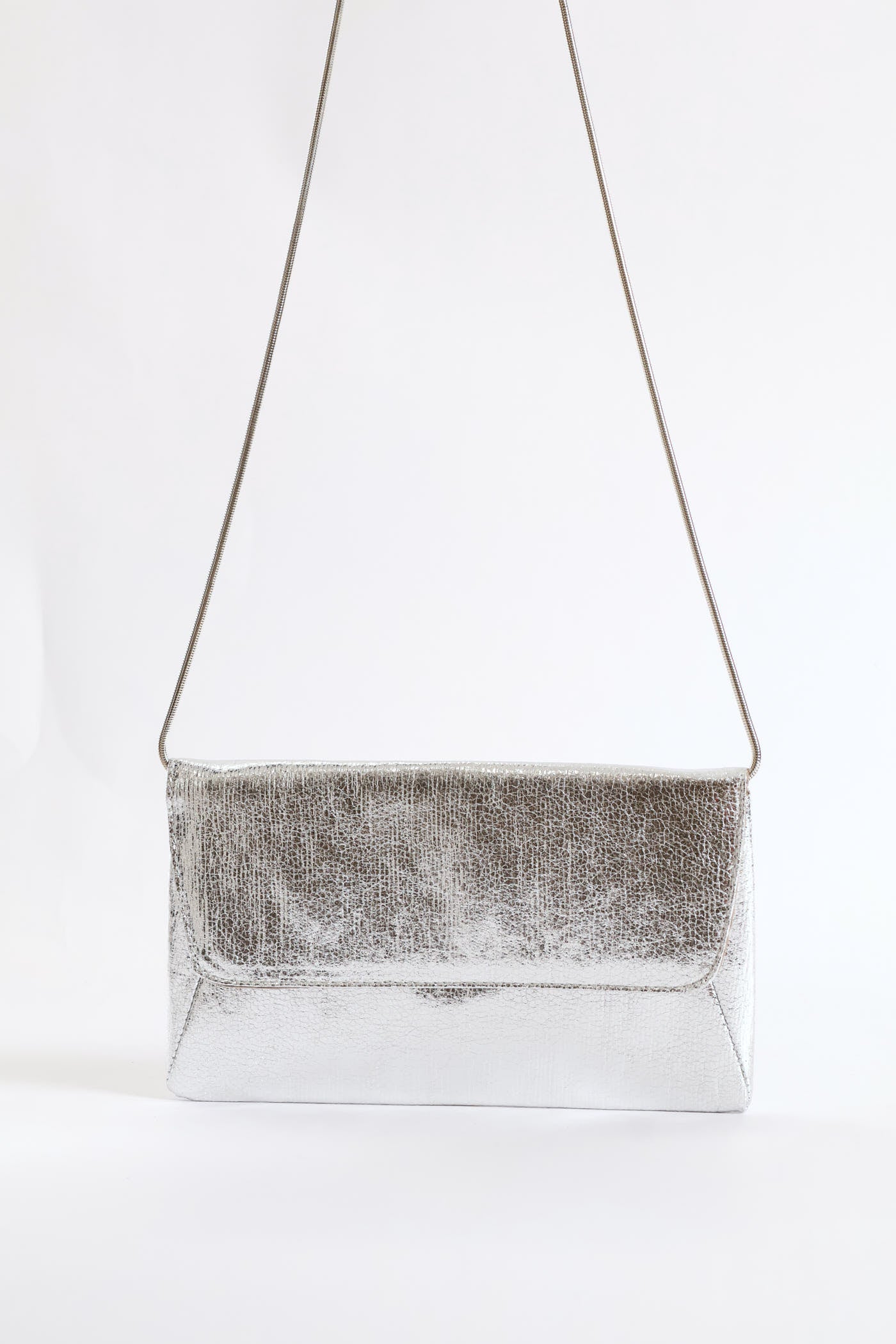 Envelope Clutch Bag - Silver - Image 5