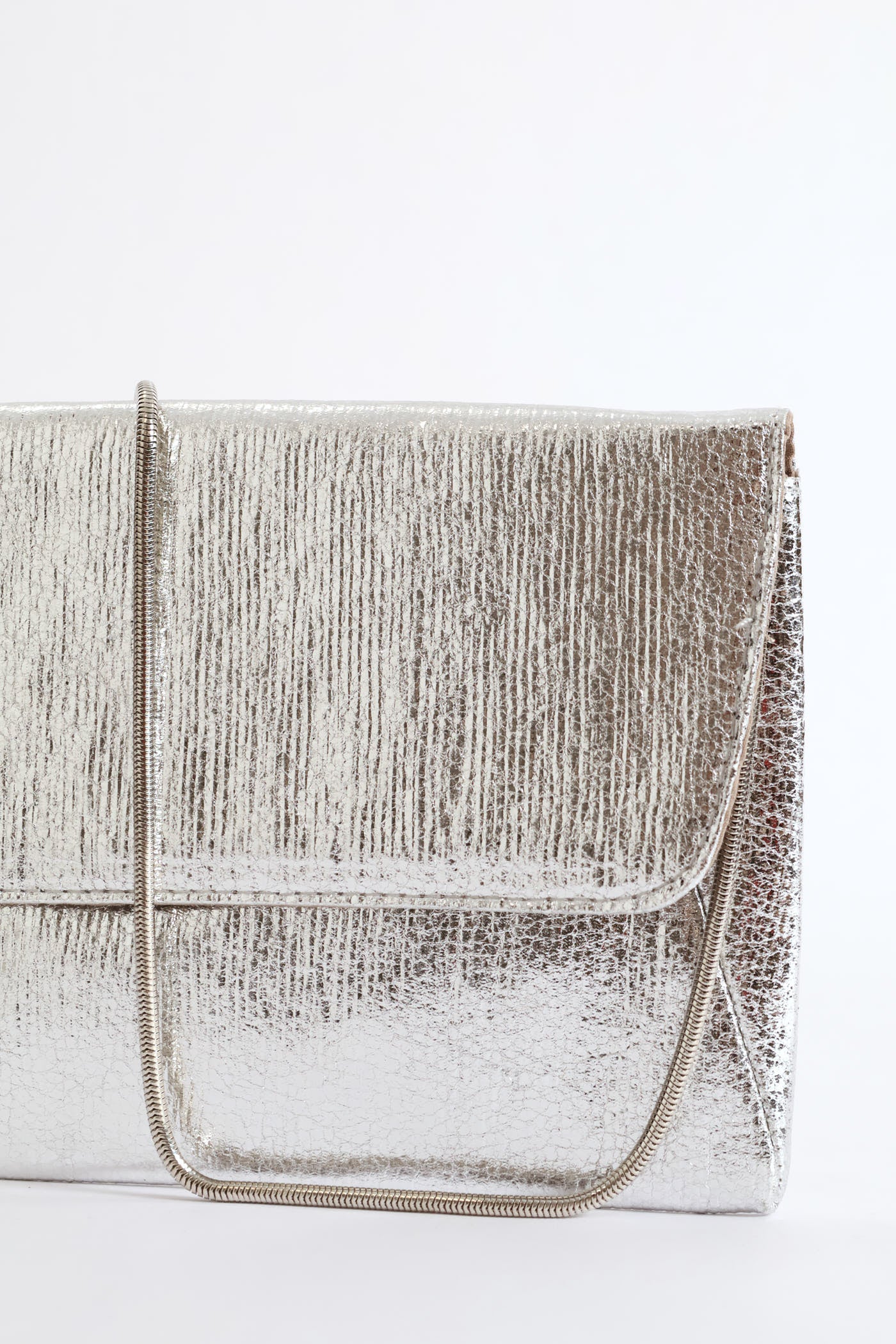 Envelope Clutch Bag - Silver - Image 6