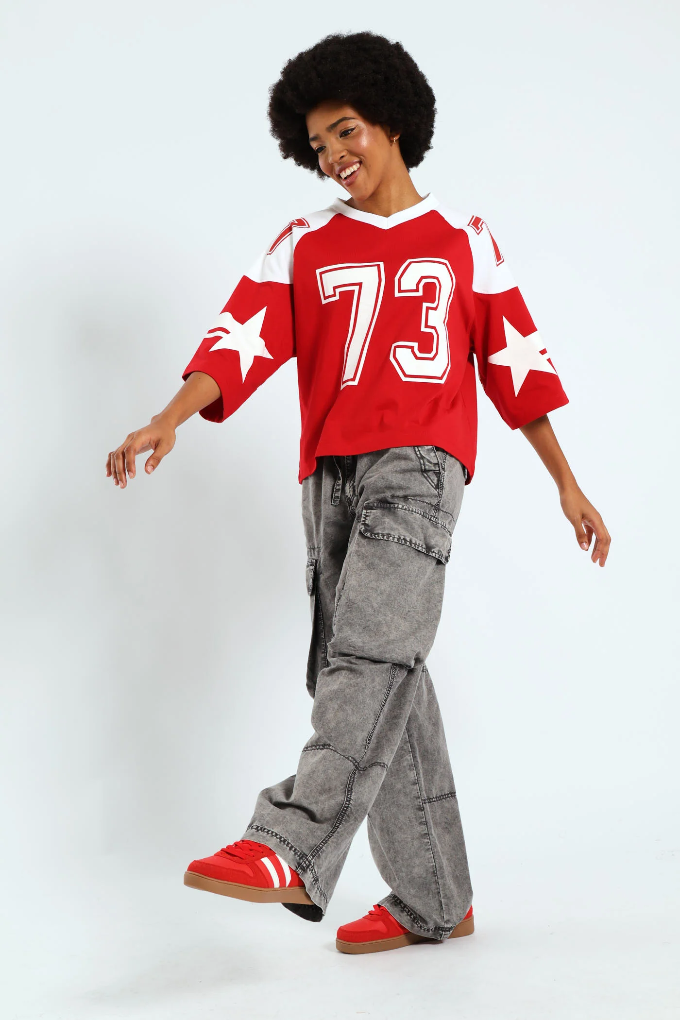 Enzyme Cargo Wide Leg Pants - Grey - Image 4