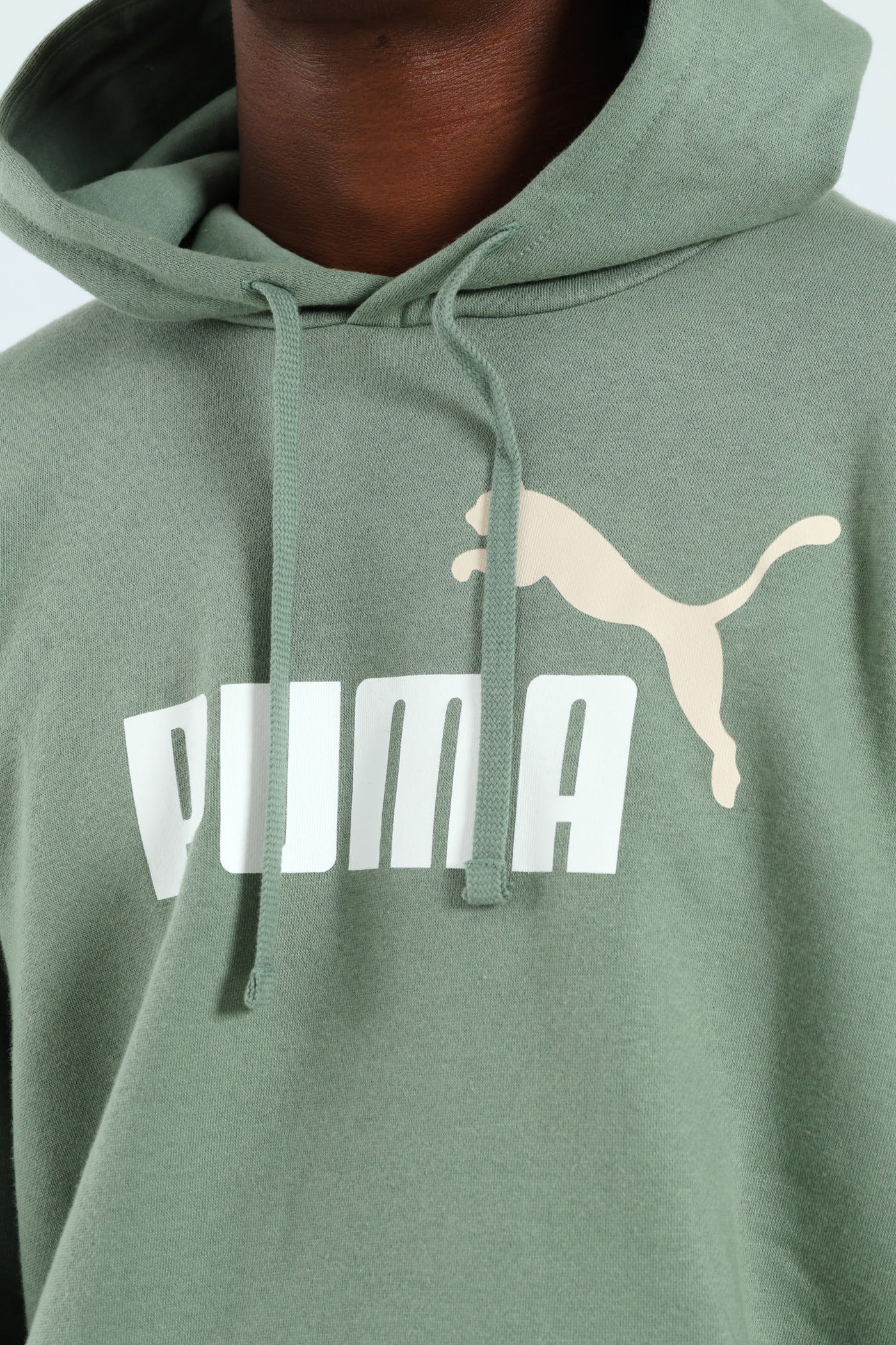 Essential 2 Colour Logo Hoodie - Sage - Image 2