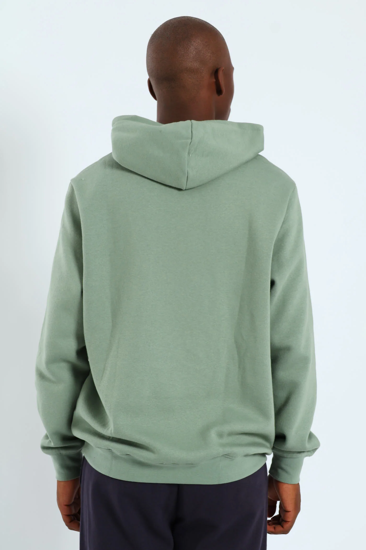 Essential 2 Colour Logo Hoodie - Sage - Image 3