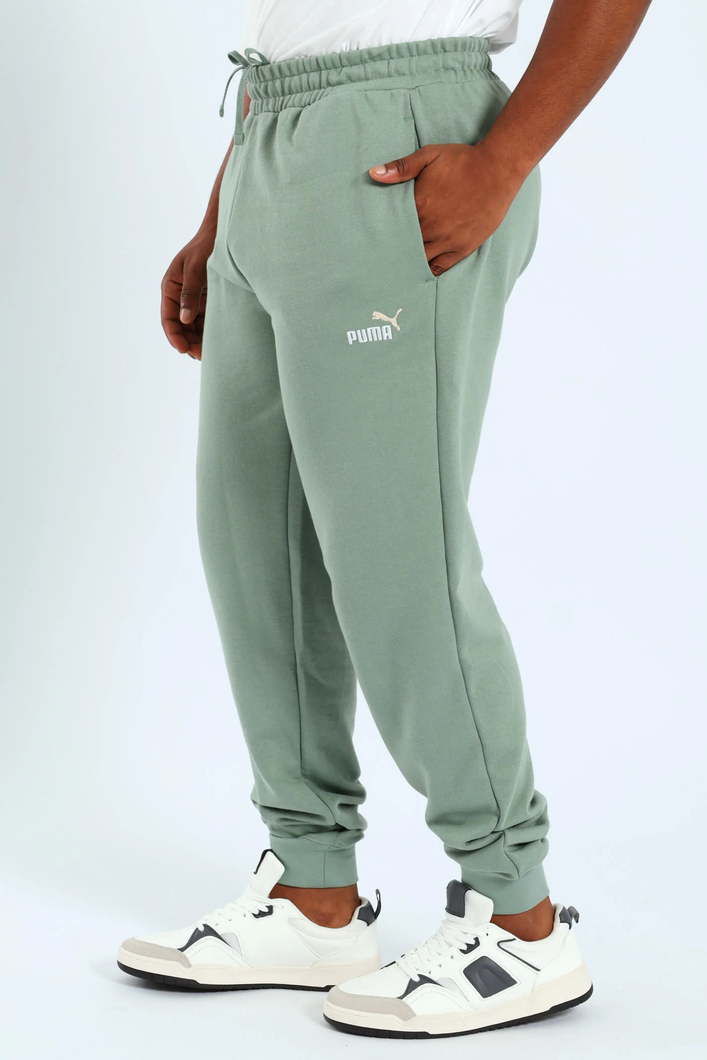 Essential 2 Colour No.1 Logo Sweatpants - Sage - Image 3