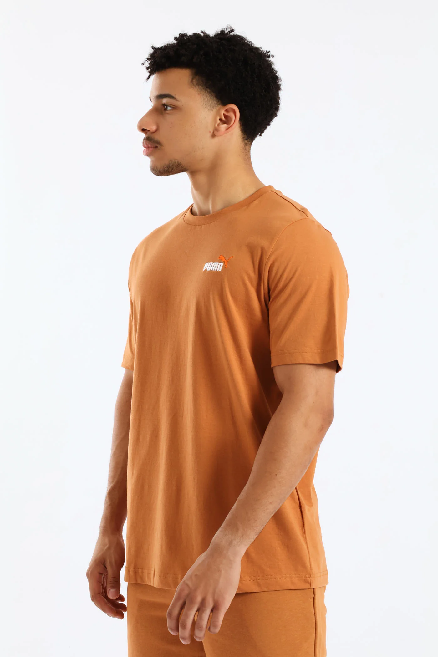 Essential 2 Color Small No. 1 Logo Tee - Dark Caramel - Image 3