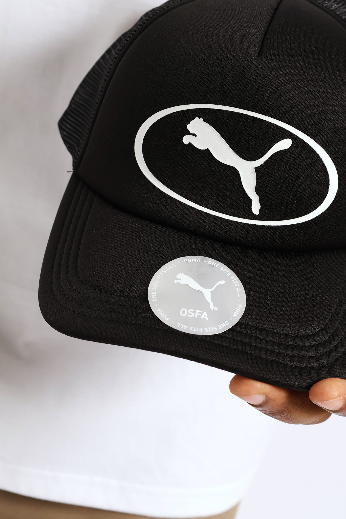 Essential Cat Logo Trucker Cap - Black - Image 2