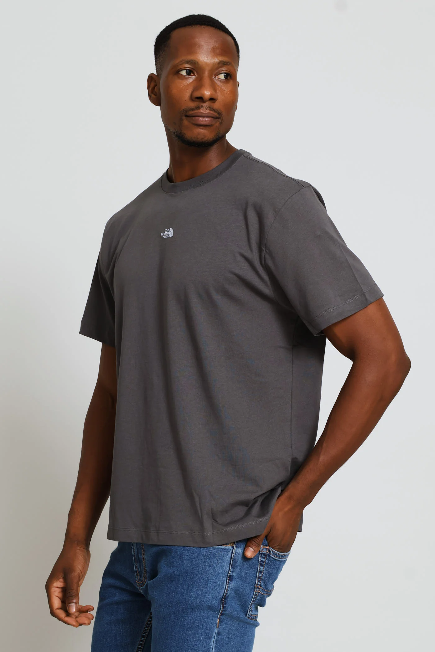 Essential Center Logo Relaxed Tee - Grey - Image 3