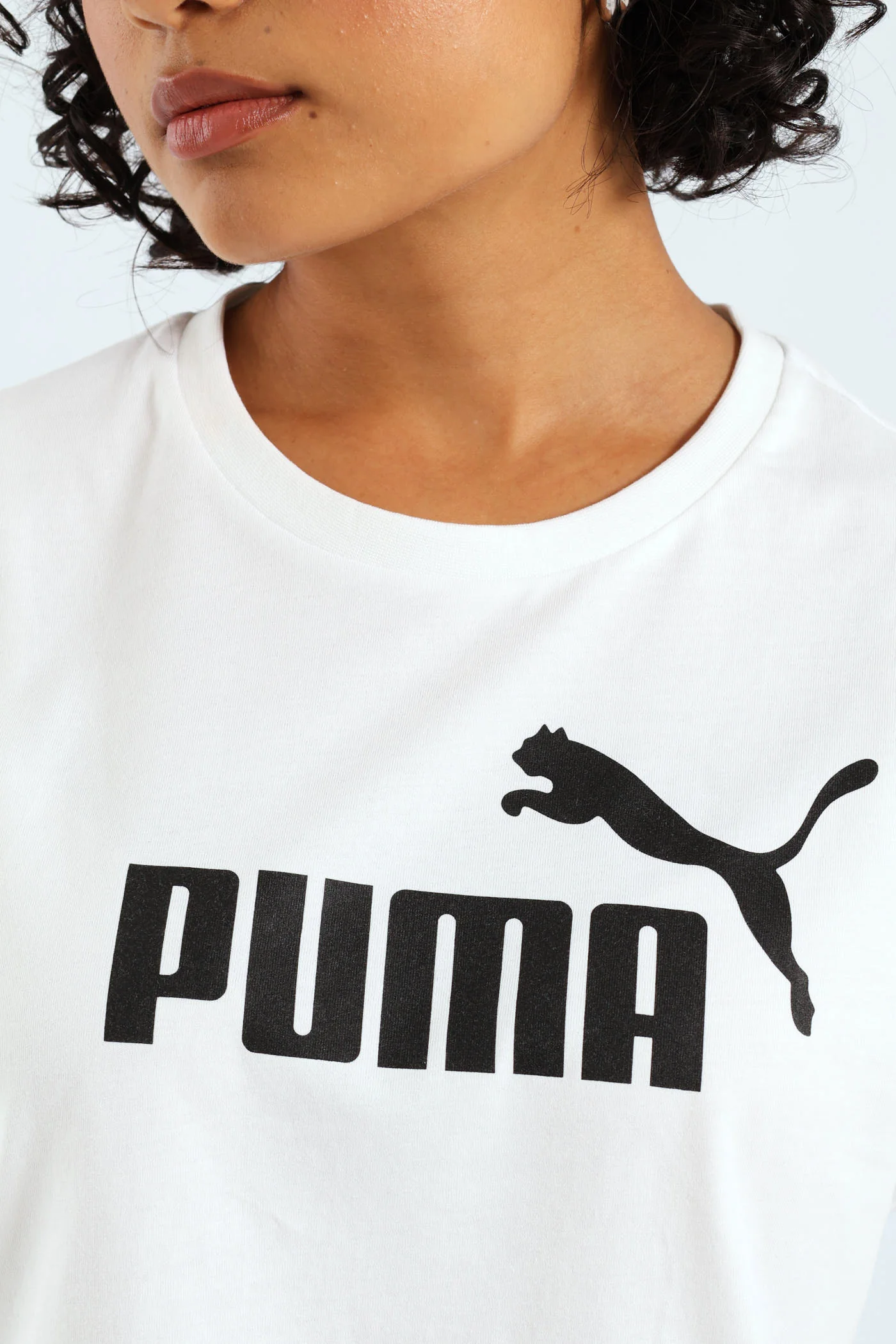 Essential Cropped No.1 Logo Tee - White - Image 2