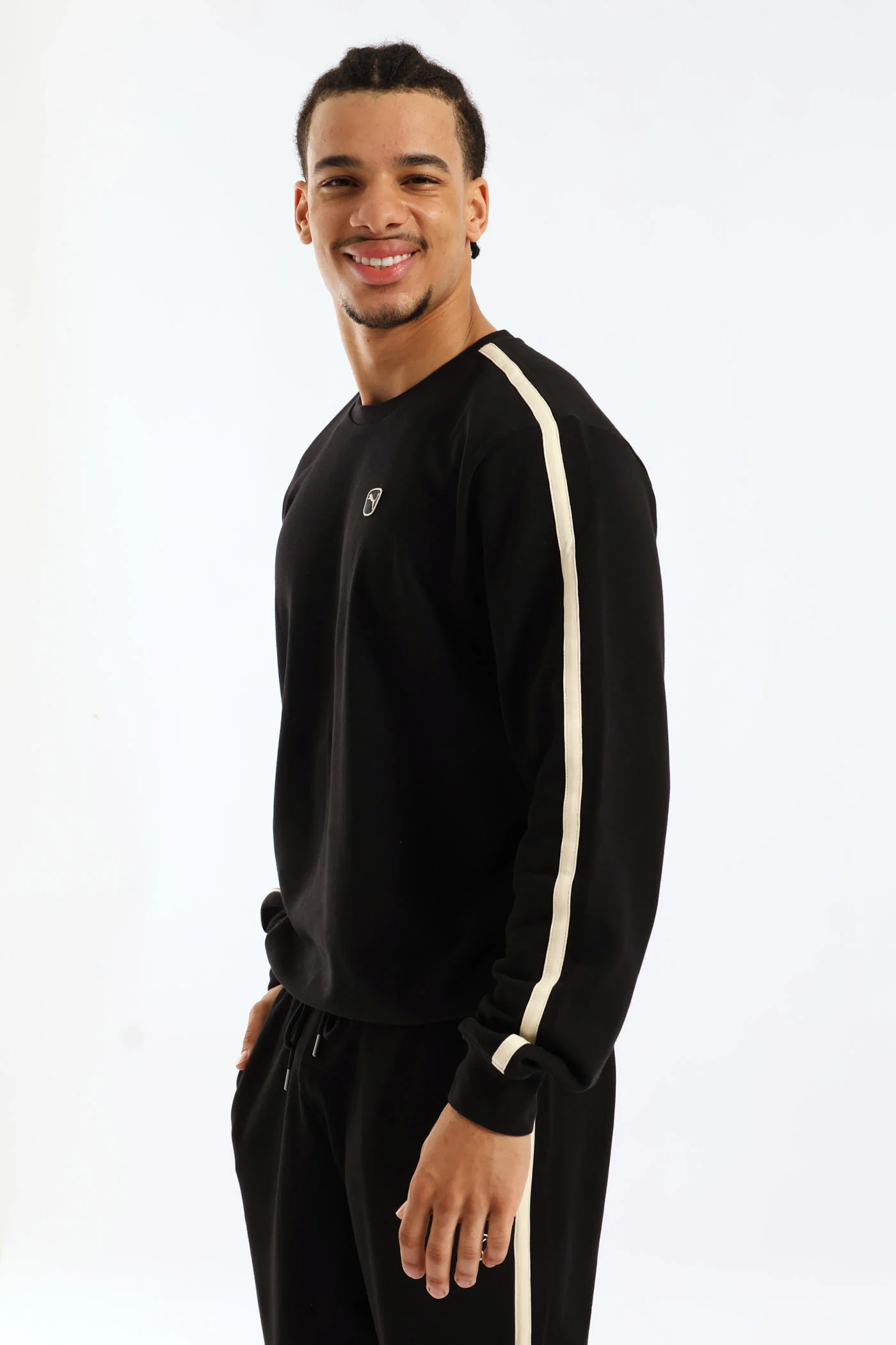 Essential Elevated Crew Tracktop - Black - Image 3