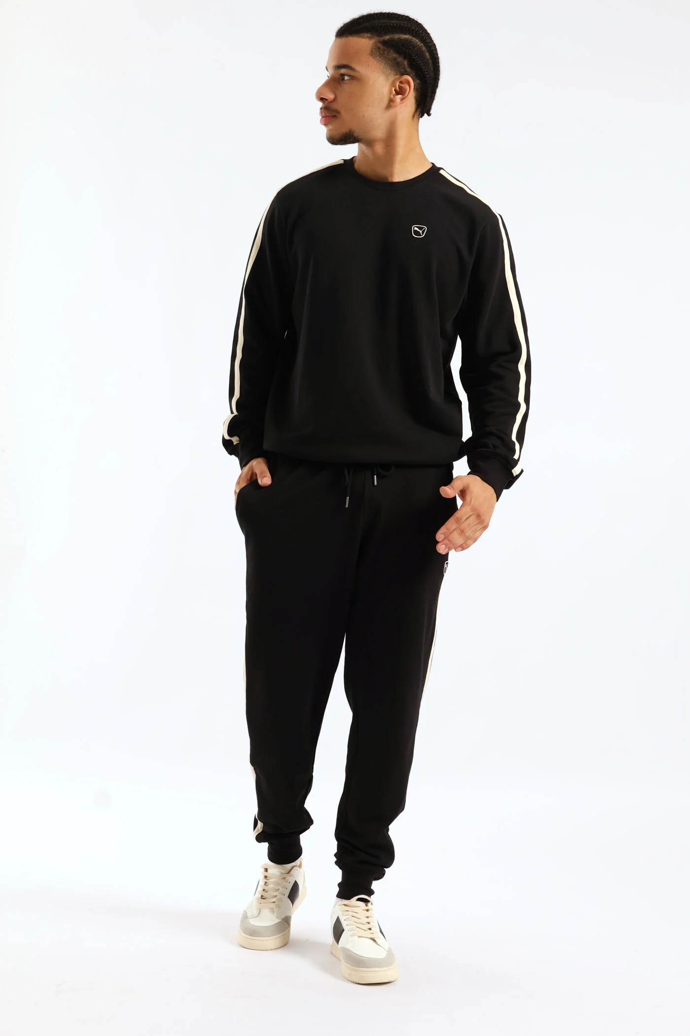 Essential Elevated Crew Tracktop - Black - Image 5