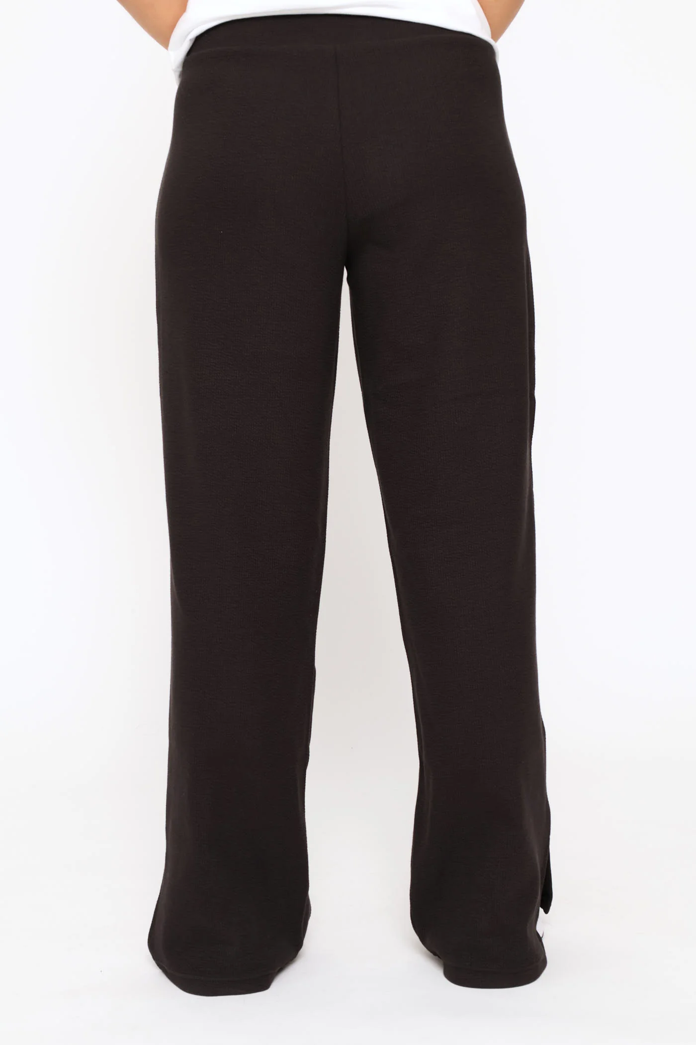 Essential Elevated High-Waist Straight Leg Pant - Black - Image 3