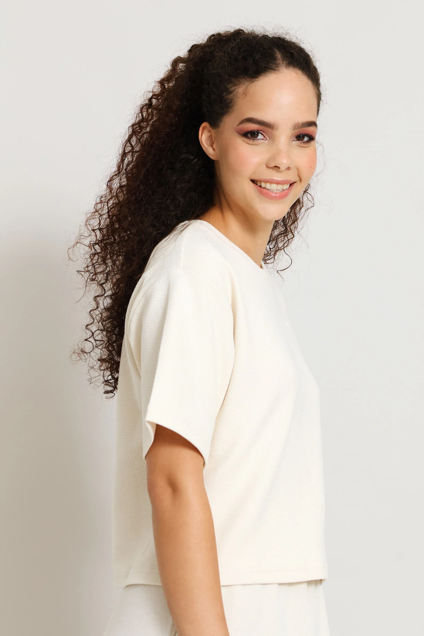 Essential Elevated Relaxed Tee - Stone - Image 4