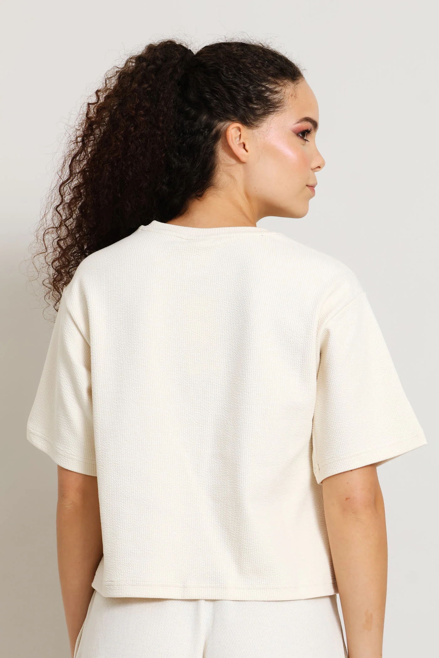 Essential Elevated Relaxed Tee - Stone - Image 5