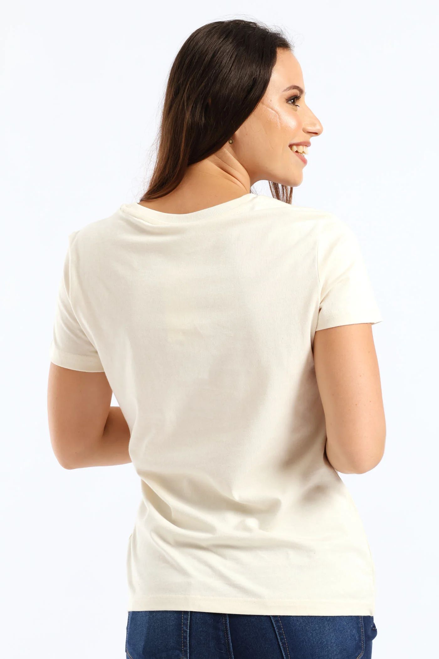 Essential Elevated Tee - Cream - Image 4