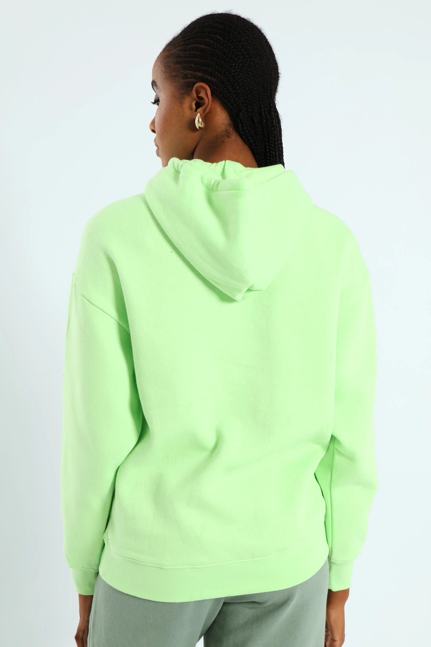 Essential Fleece Comfort Hoodie - Green - Image 3