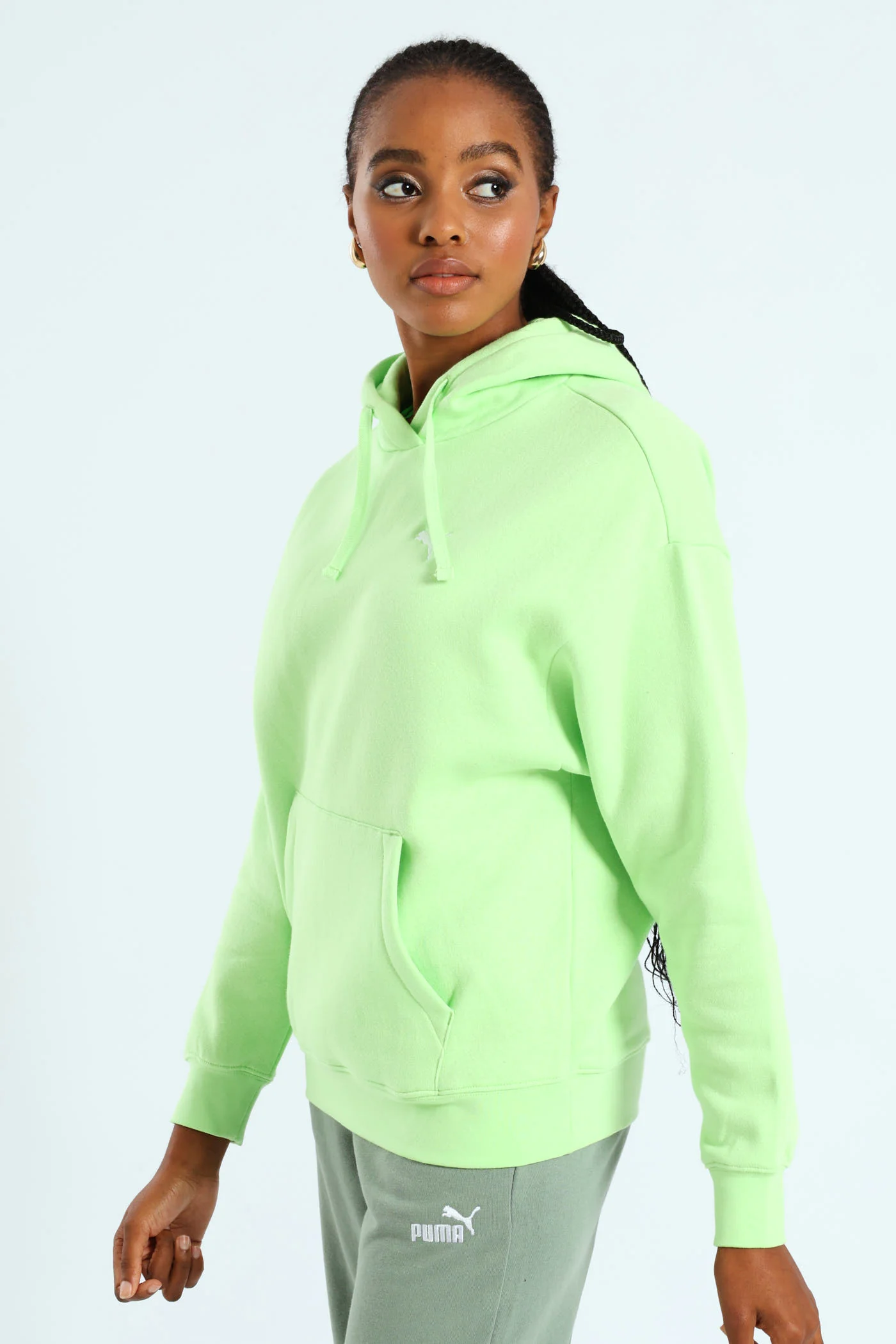 Essential Fleece Comfort Hoodie - Green - Image 4