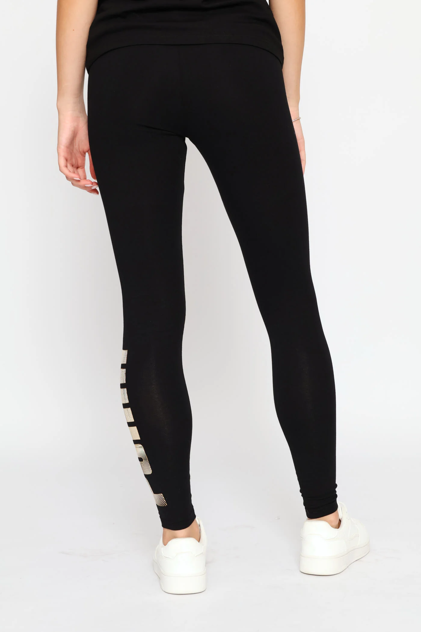 Essential Logo Lab Metallic Leggings - Black - Image 3