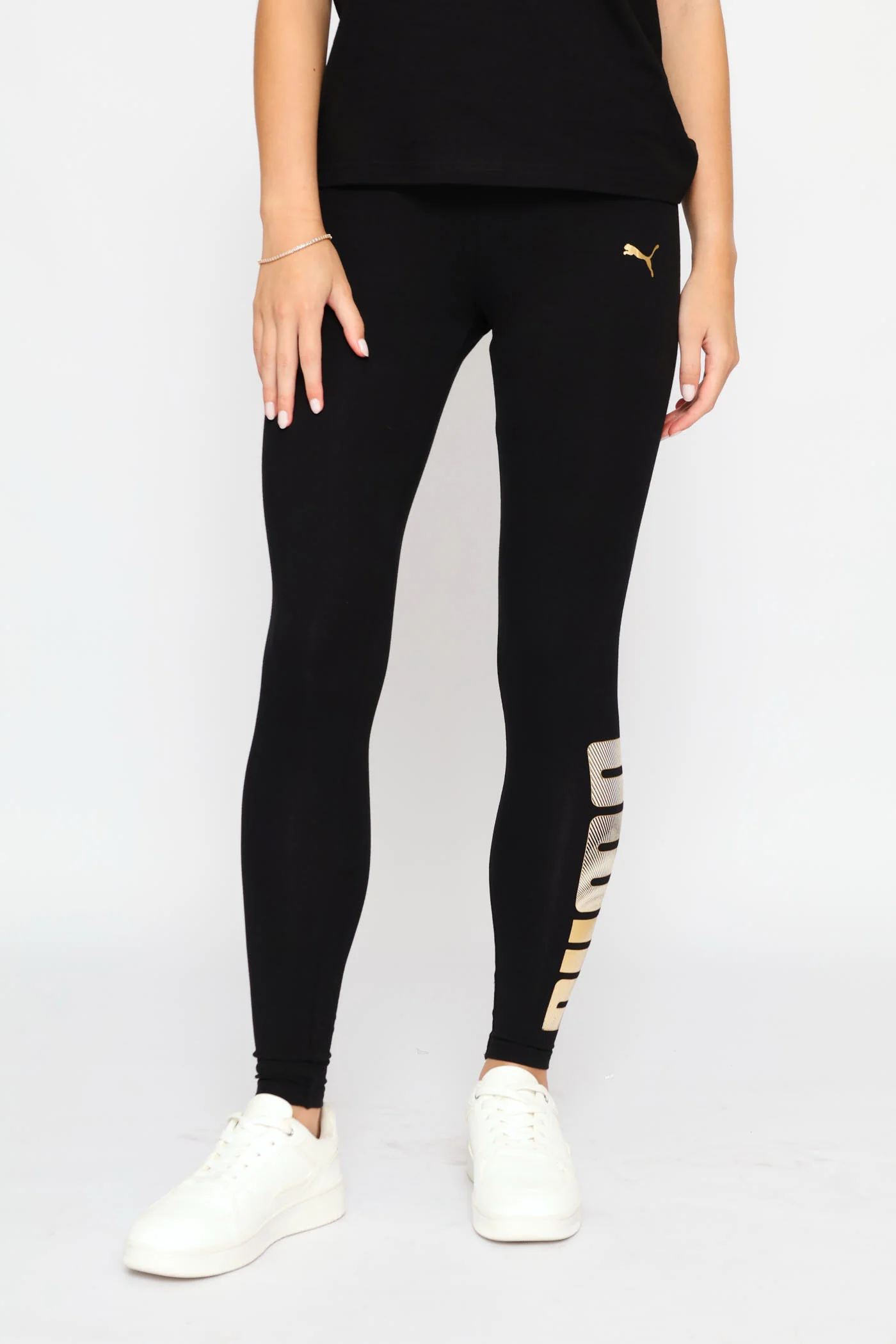 Essential Logo Lab Metallic Leggings - Black - Image 6