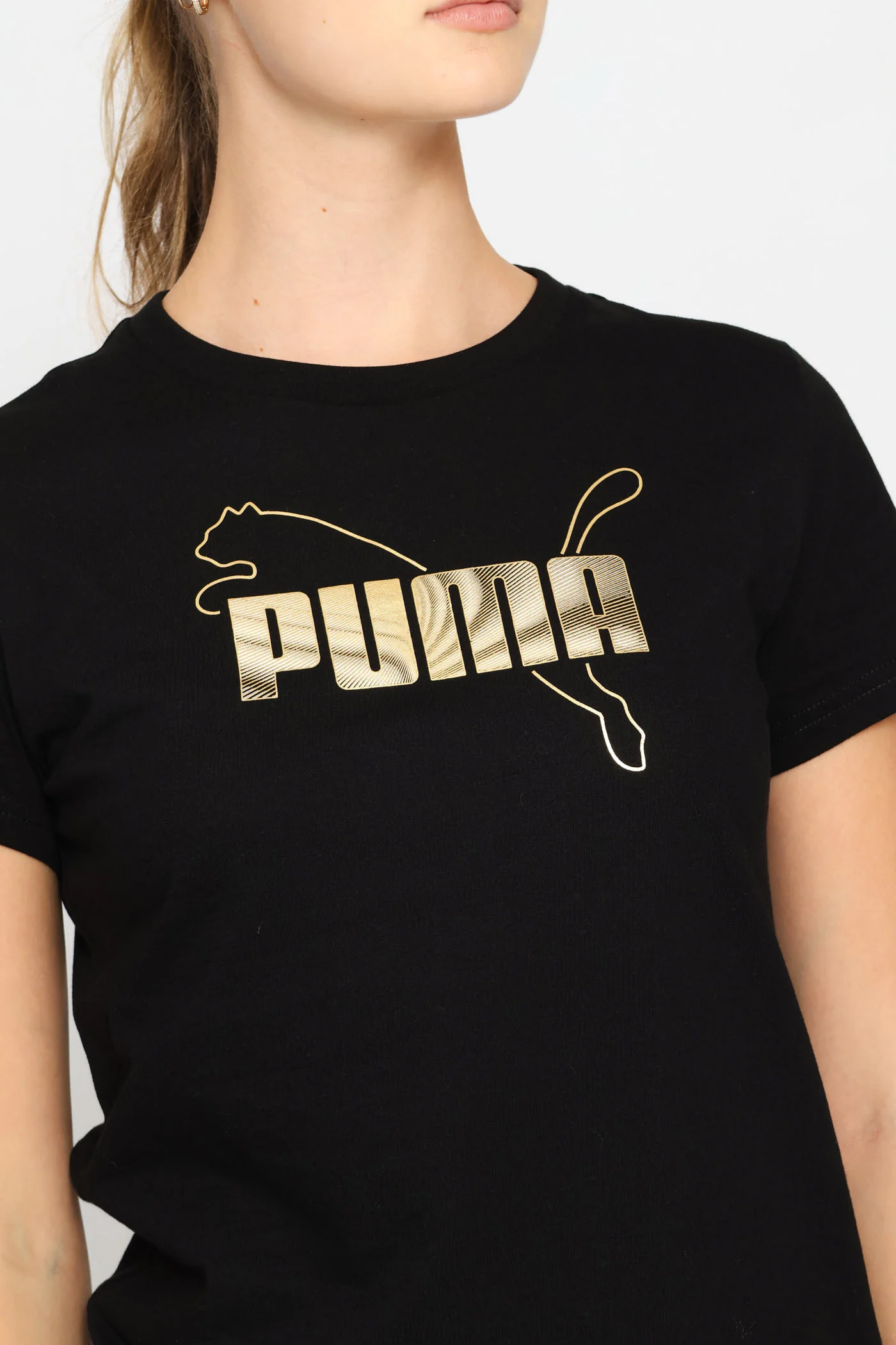 Essential Logo Lab Metallic Tee - Black - Image 2