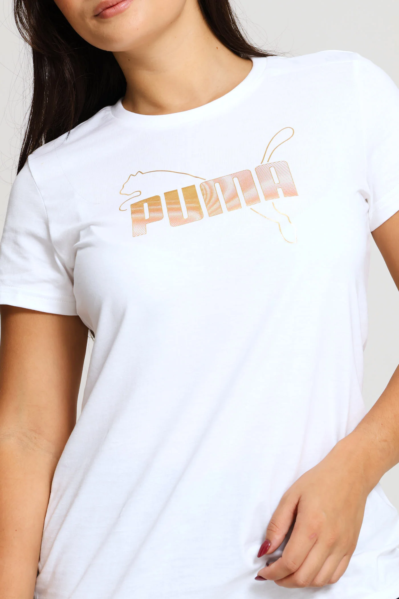 Essential Logo Lab Metallic Tee - White - Image 2