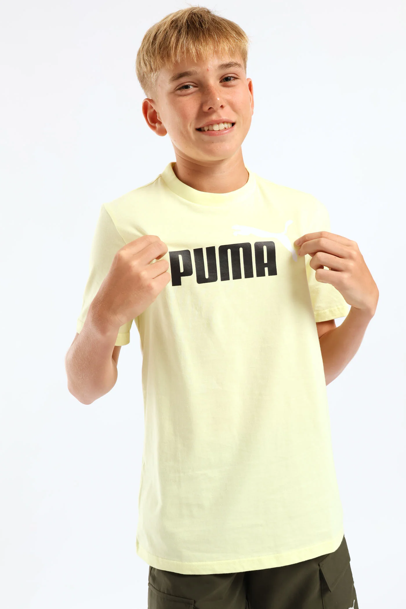 Boys Essential Logo Tee - Lime - Image 2