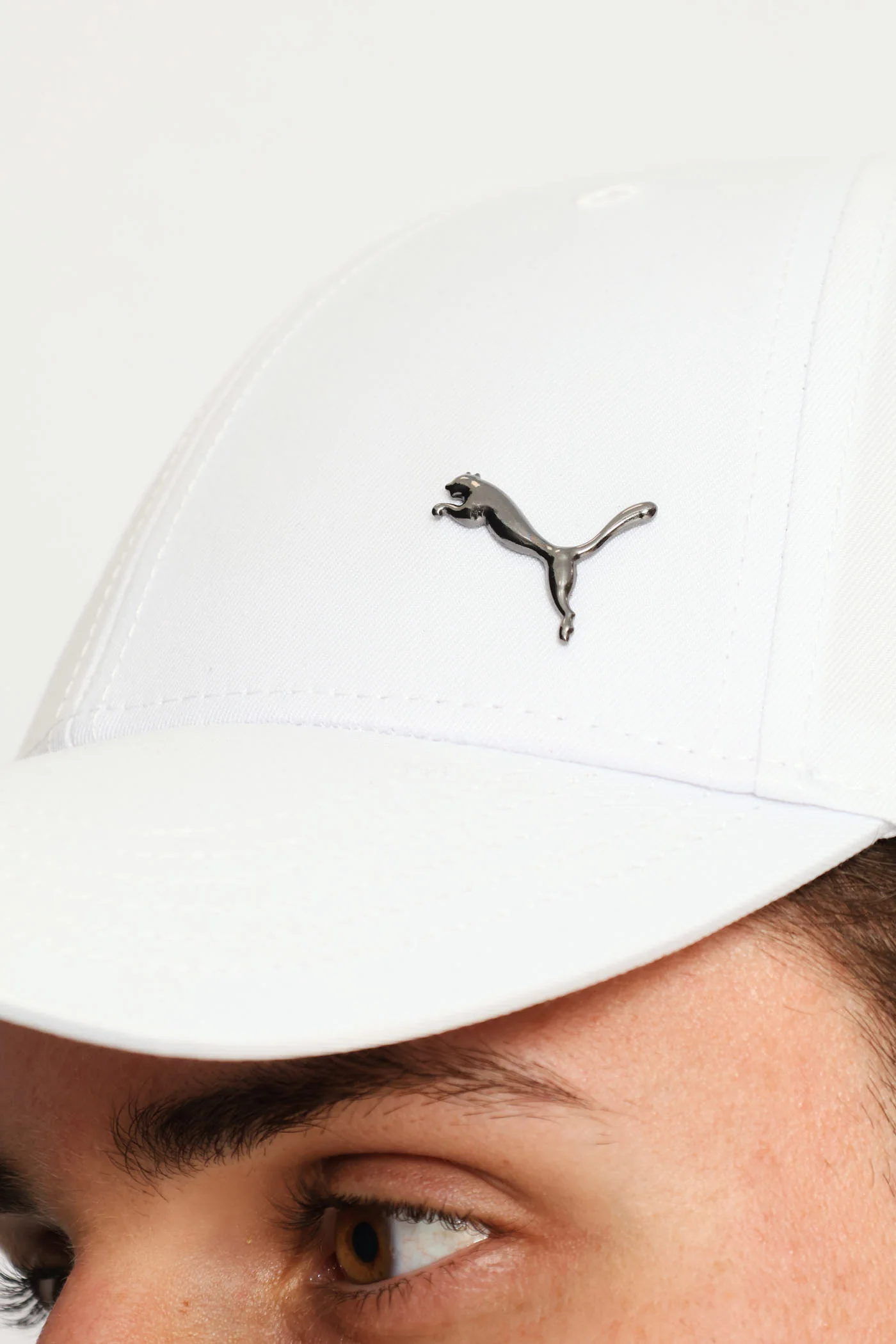 Essential Metal Cat Baseball Cap - White - Image 3