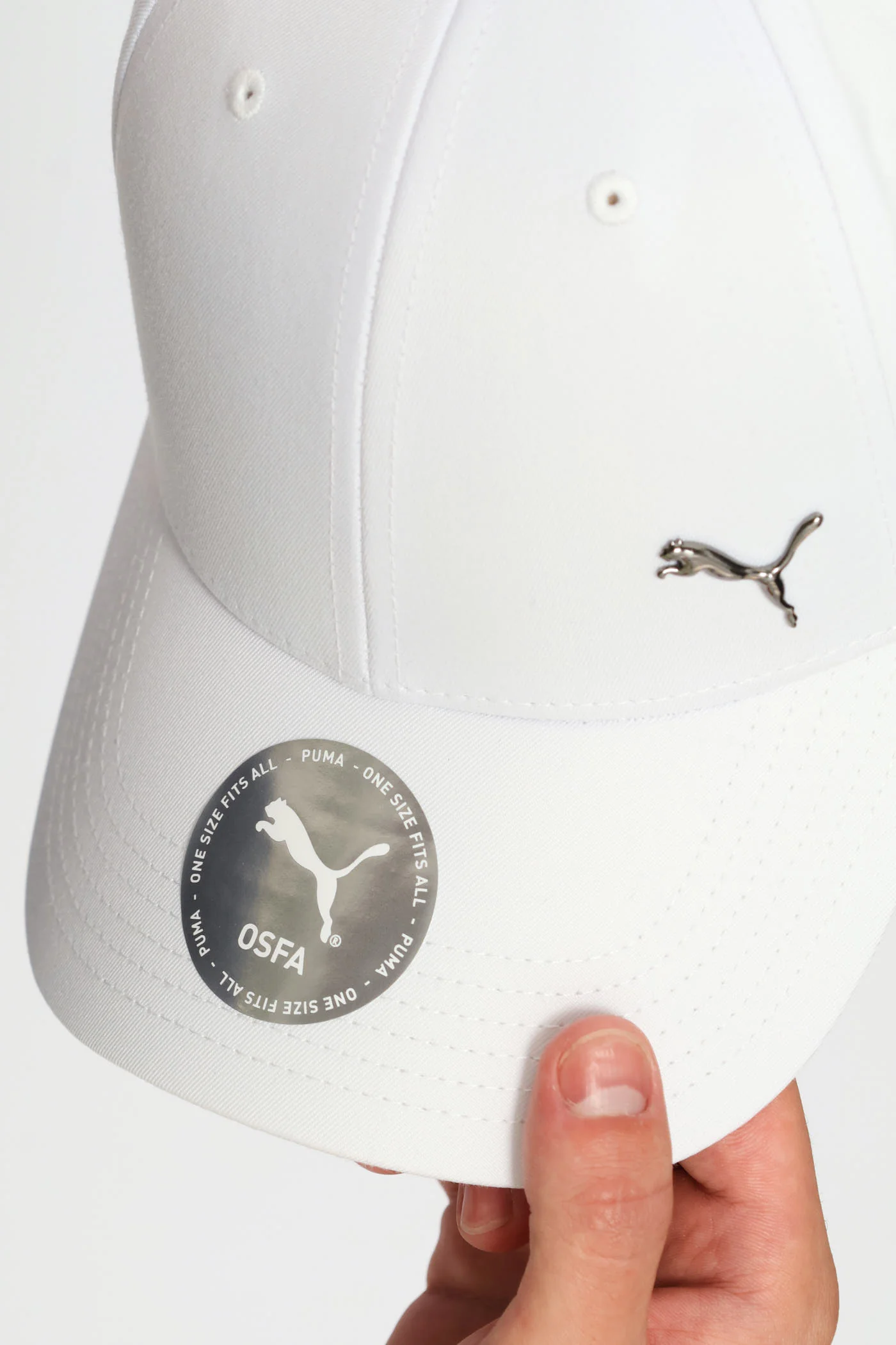 Essential Metal Cat Baseball Cap - White - Image 6
