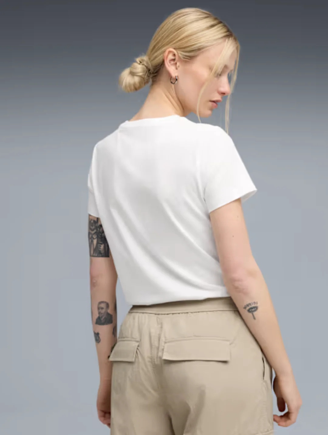 Essential Metallic No. 1 Logo Tee - White - Image 3