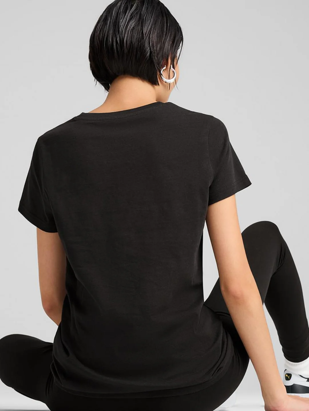 Essential Metallic Tee - Black - Image 2