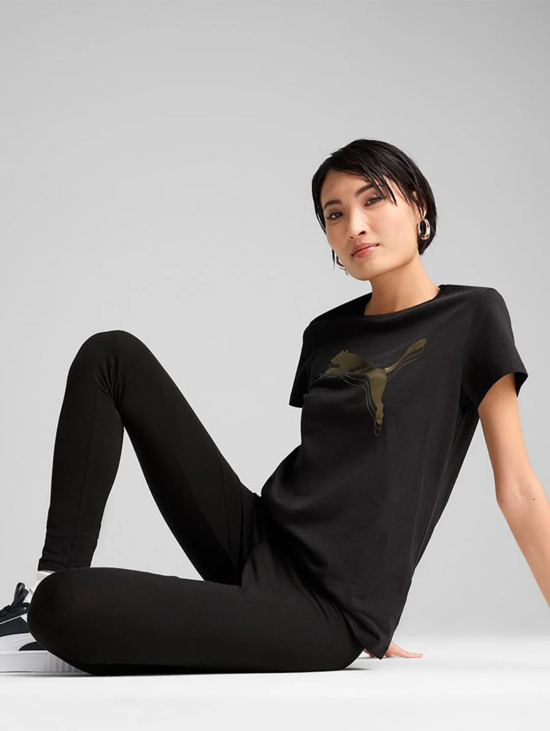 Essential Metallic Tee - Black - Image 3