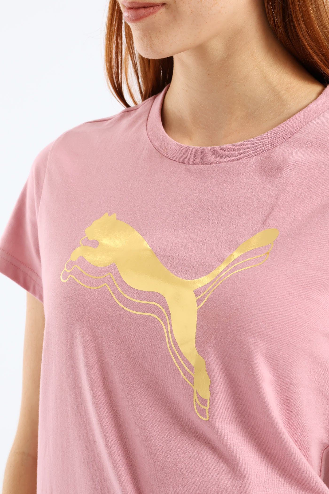 Essential Metallic Tee - Mid Pink - Image 2