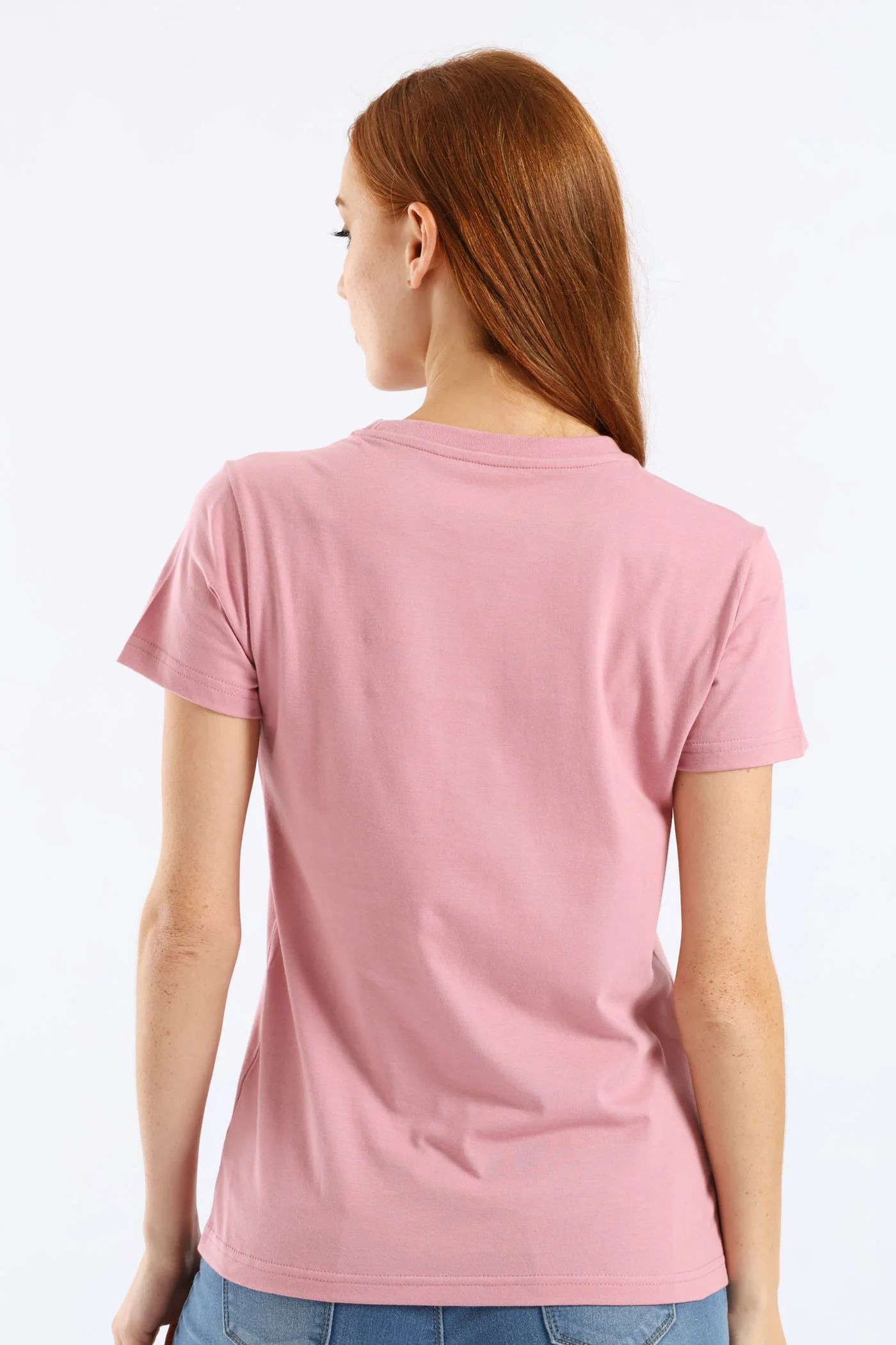 Essential Metallic Tee - Mid Pink - Image 4