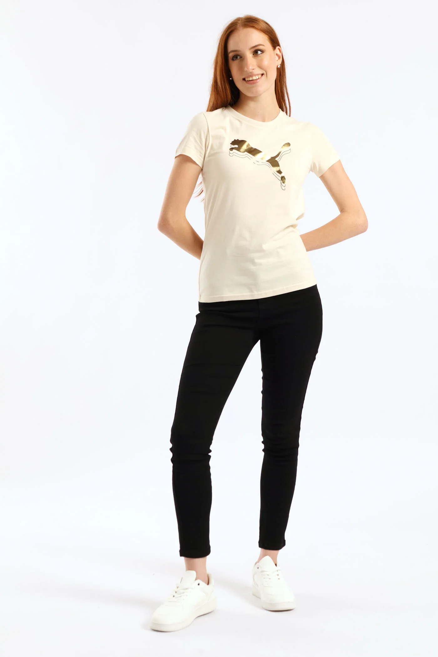 Essential Metallic Tee - Off White - Image 5