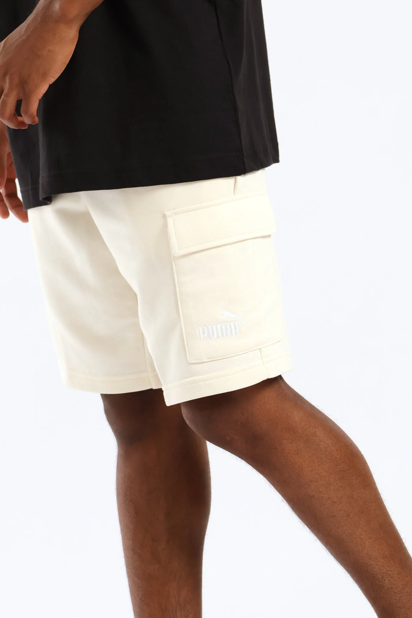 Essential No. 1 Logo 10” Cargo Shorts - Off White - Image 3