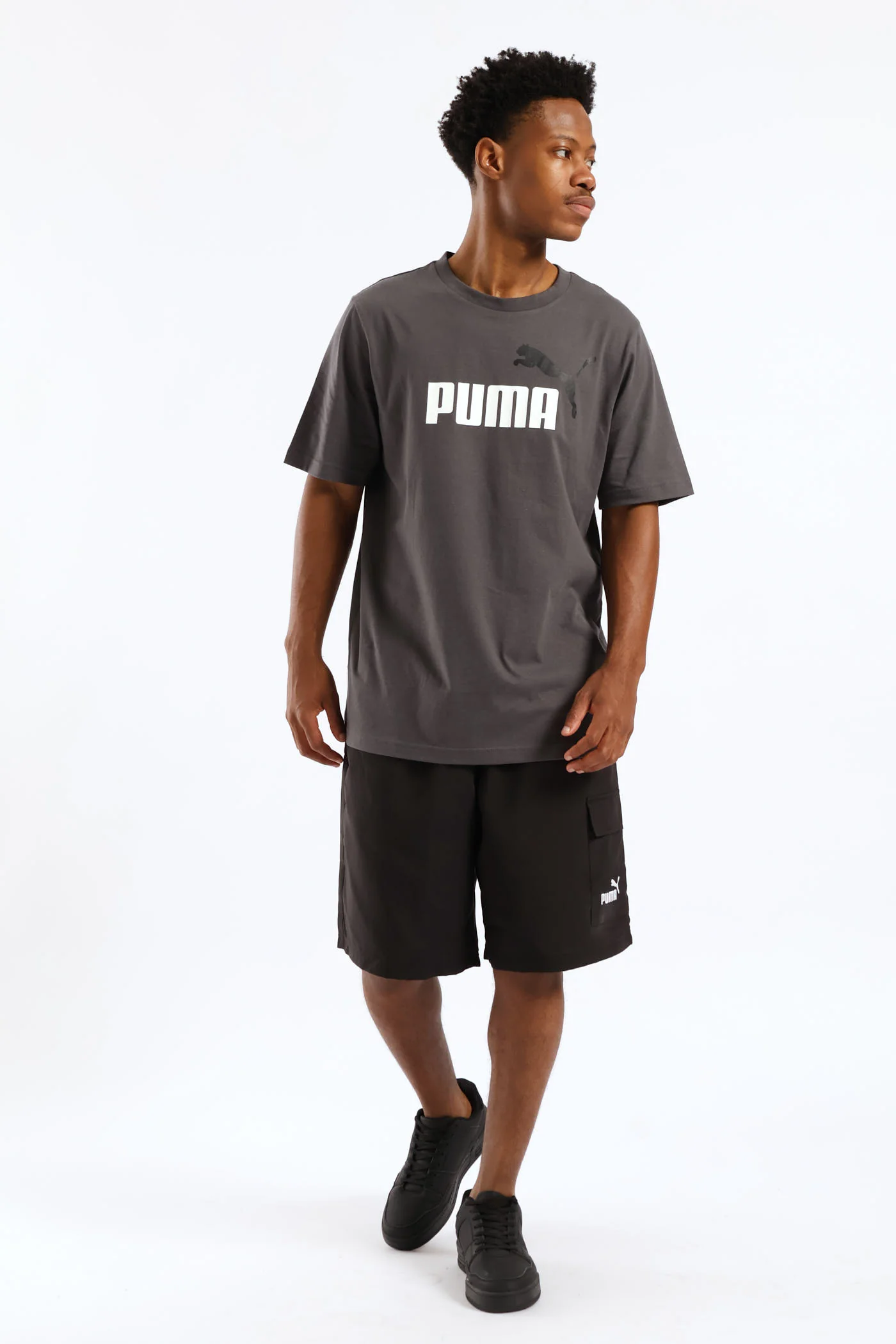 Essential No. 1 Logo 9" Woven Cargo Shorts - Black - Image 5