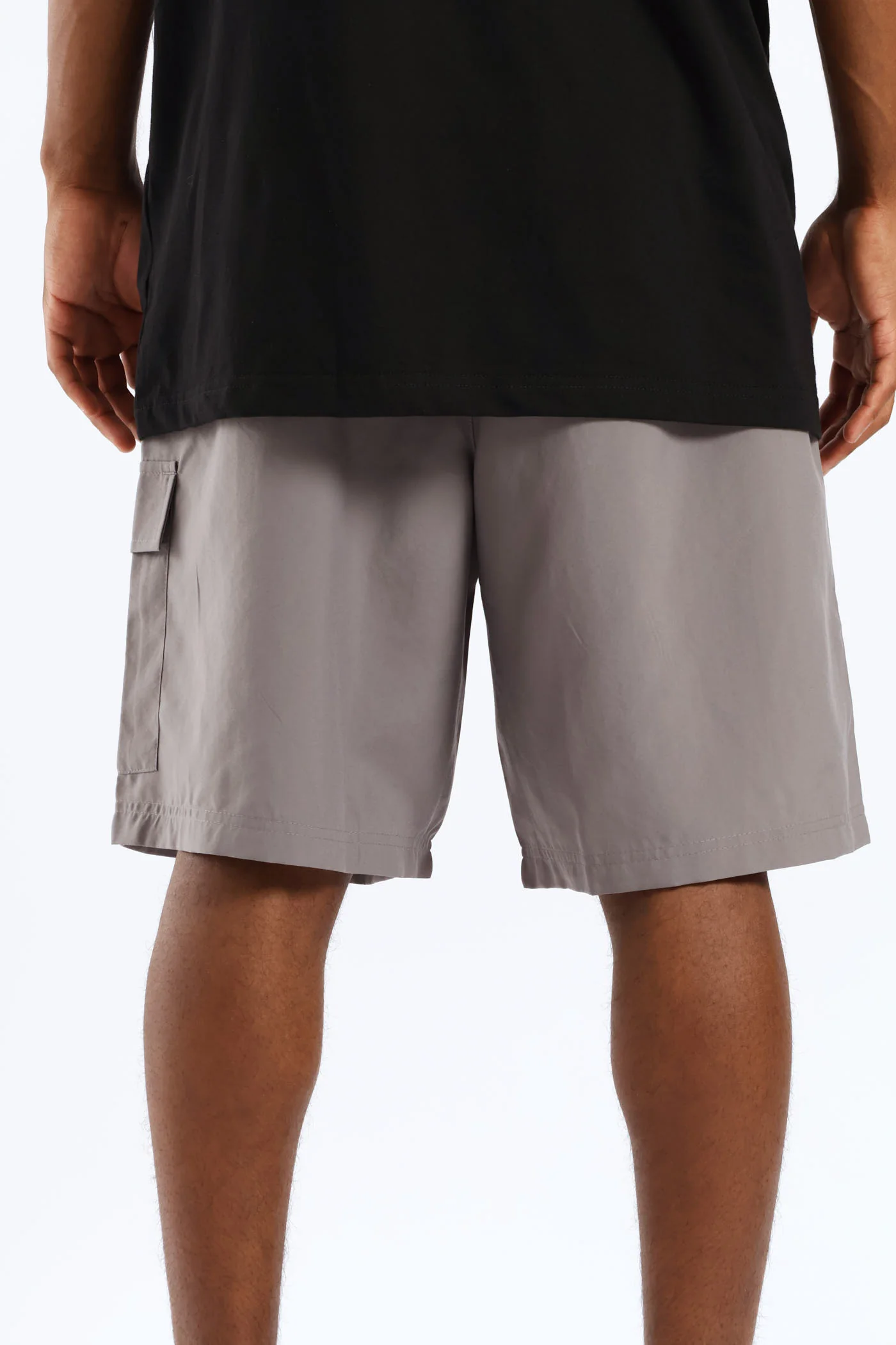 Essential No. 1 Logo 9" Woven Cargo Shorts - Medium Grey - Image 4